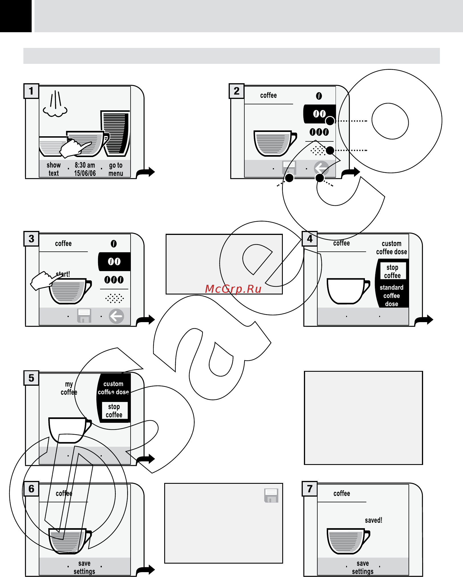 Philips Saeco TALEA TOUCH [18/44] Программирование эспрессо кофе большой кофе