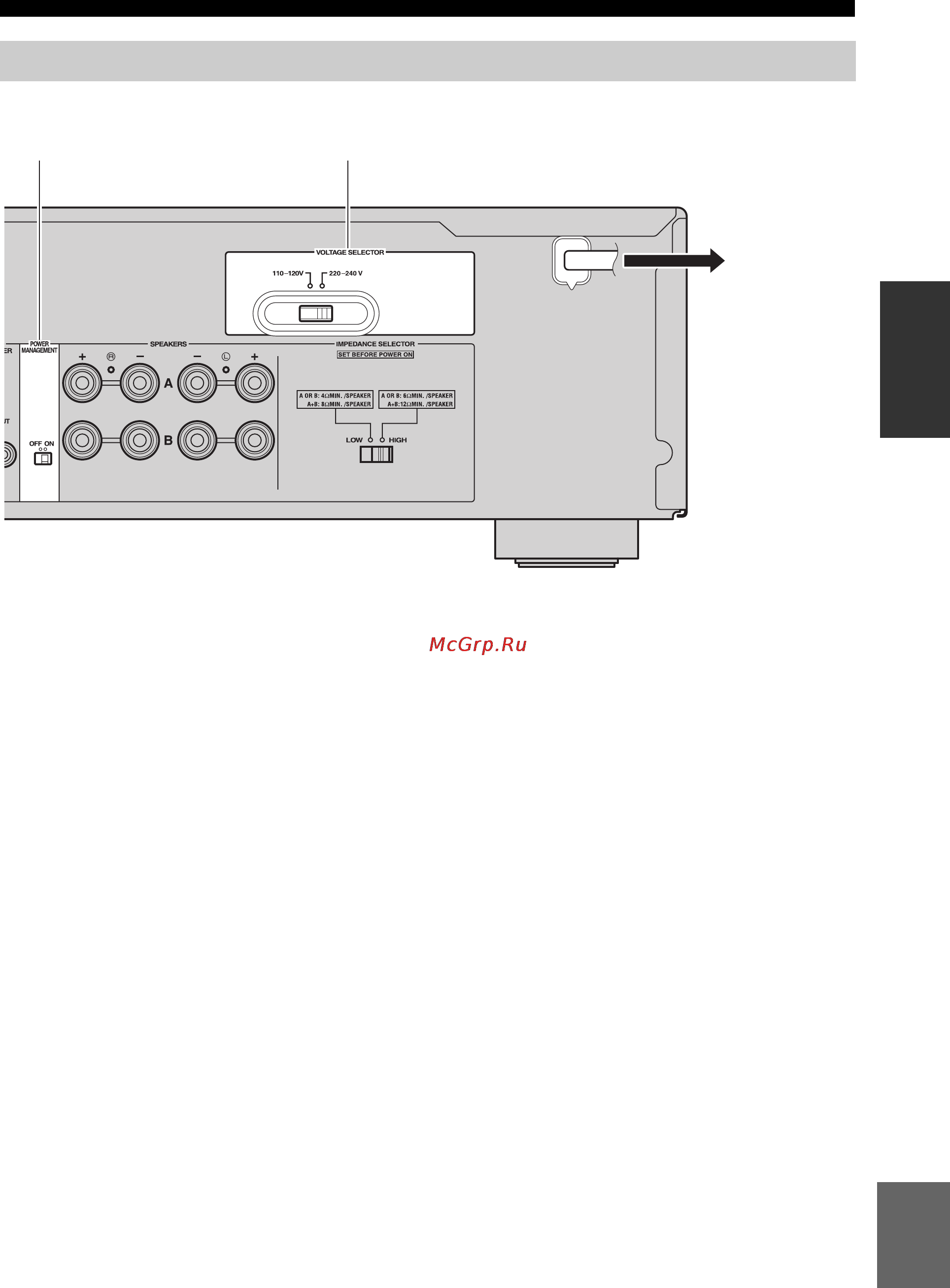 Yamaha A-S300 Silver [99/154] Conexión del cable de alimentación