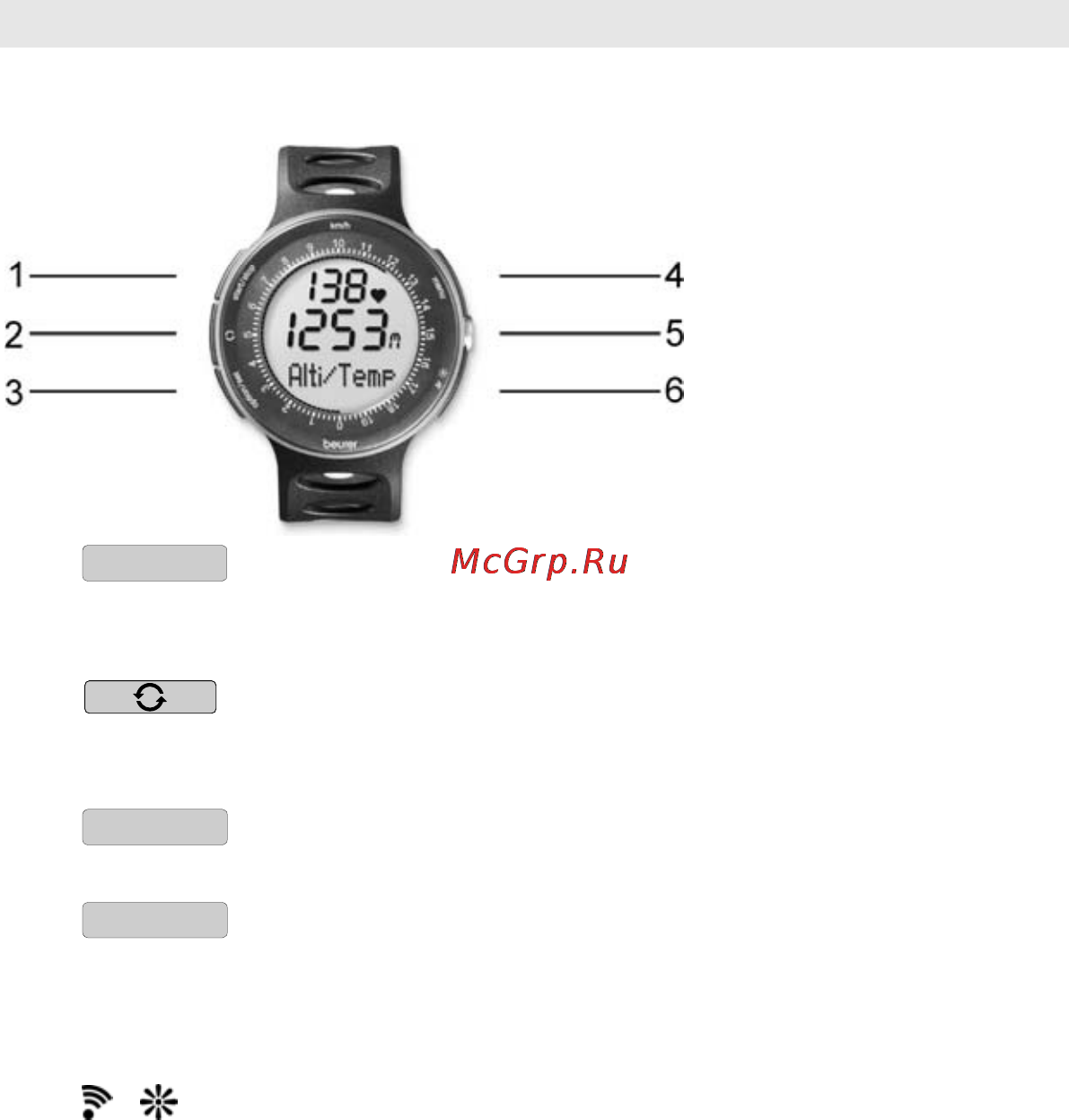 Beurer PM 90 [20/76] Кнопки пульсотахографа