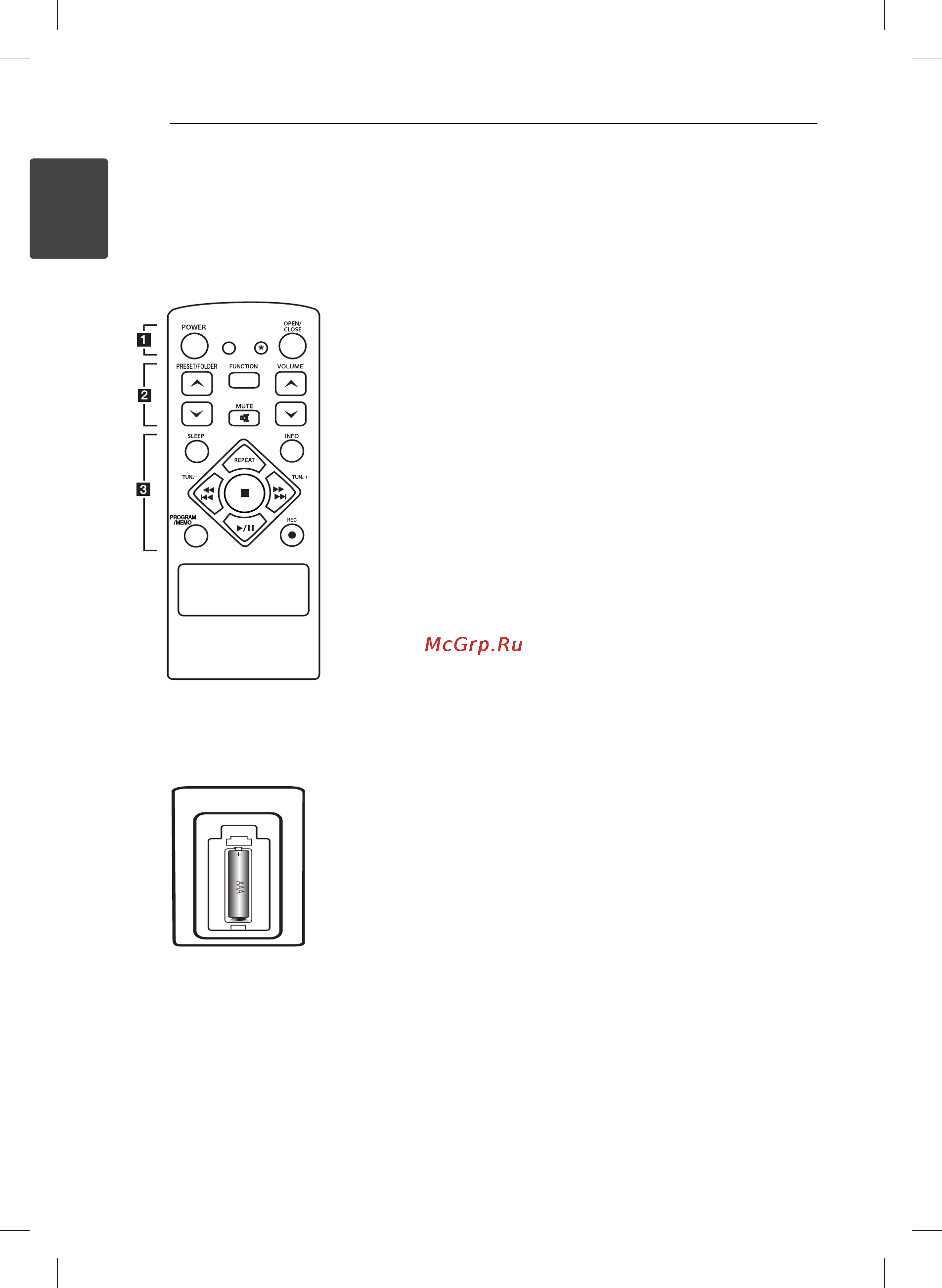 LG SB56 [6/18] Пульт дистанционного управления