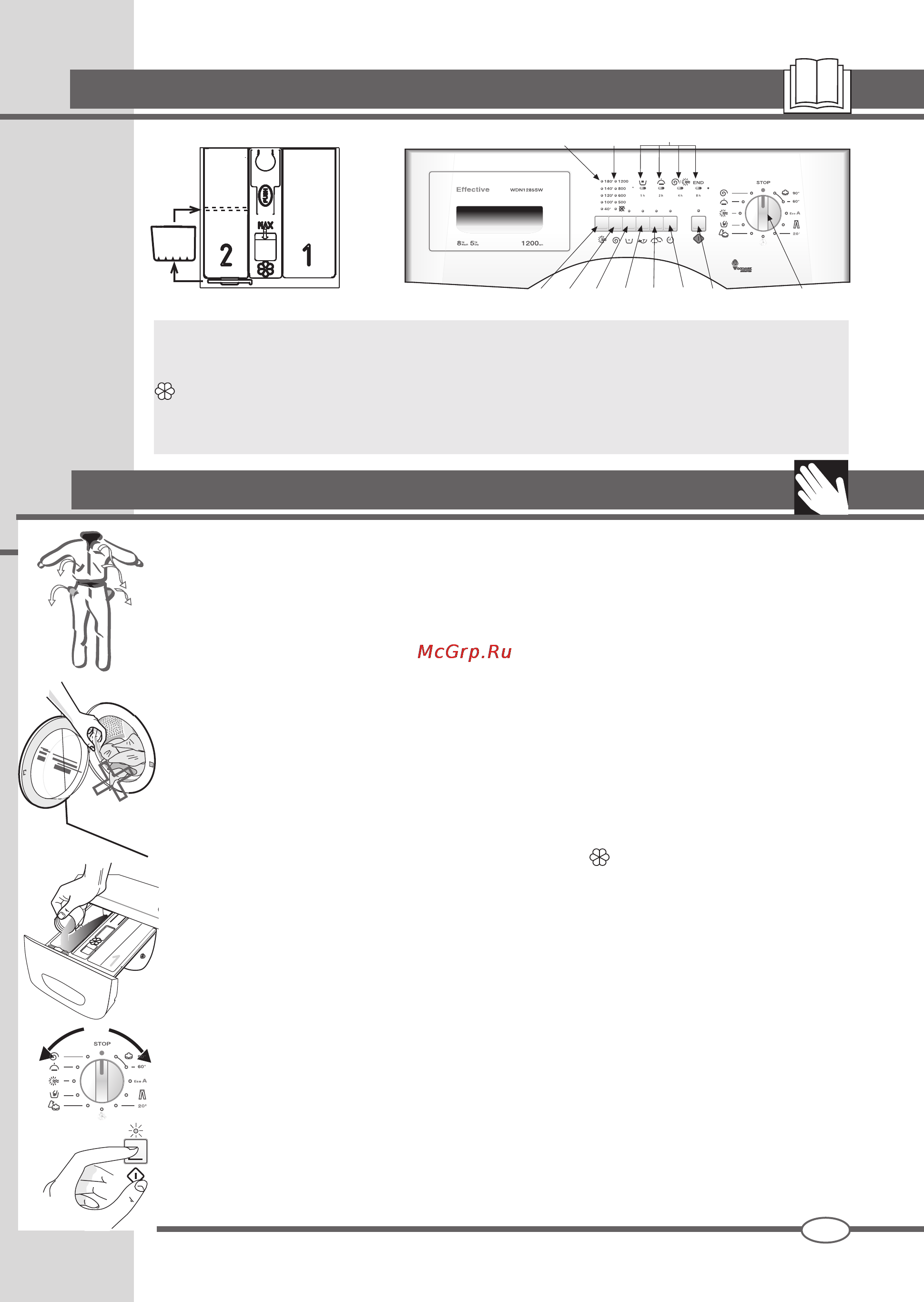 Ardo WDN 1264 SW [7/68] Correct washing procedure