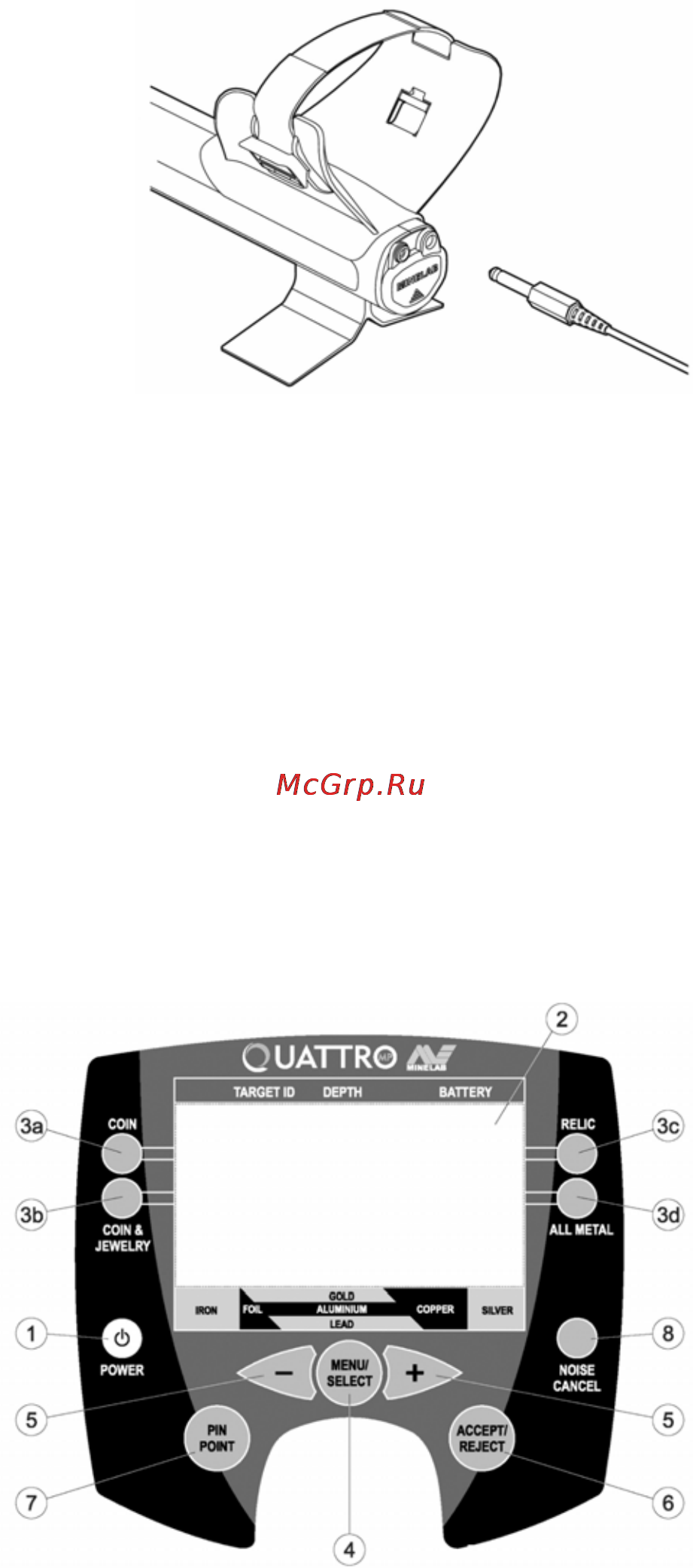 Minelab Quattro Инструкция по эксплуатации онлайн [8/17] 55635