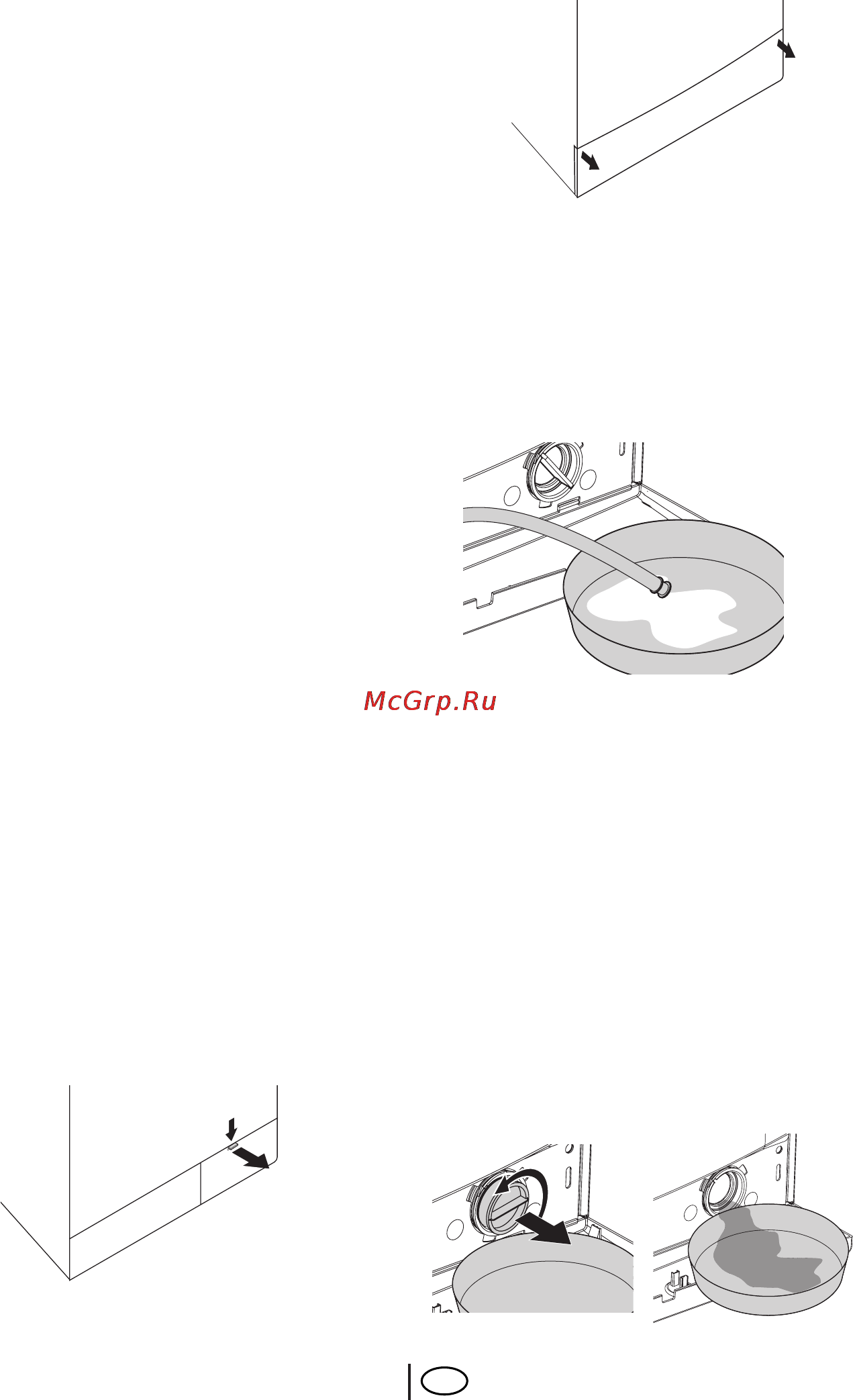 Beko WKD 25106 PT [24/34] Слив остатка воды и чистка фильтра насоса