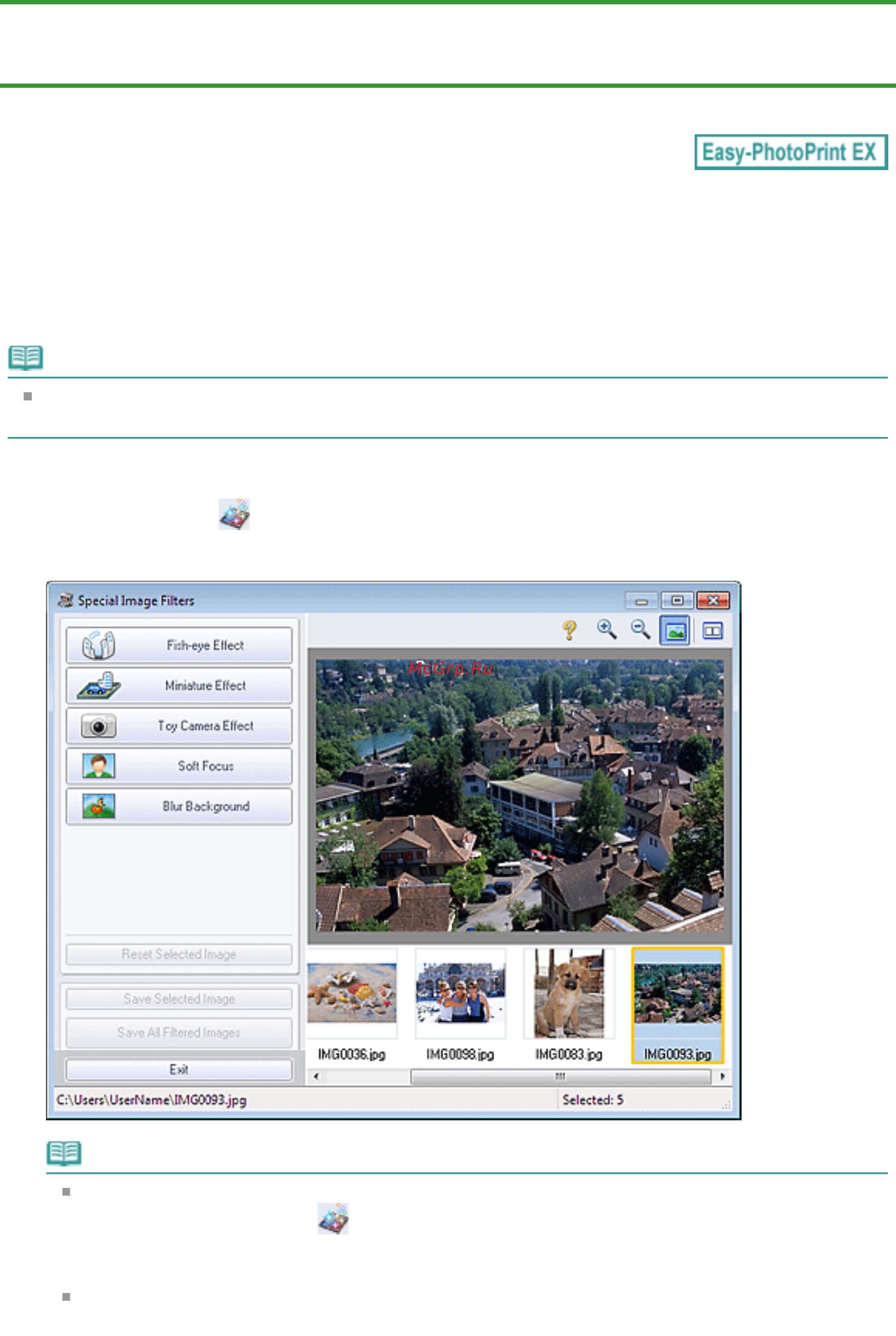 Canon PIXMA MG3140 [102/964] Улучшение с помощью эффекта миниатюры