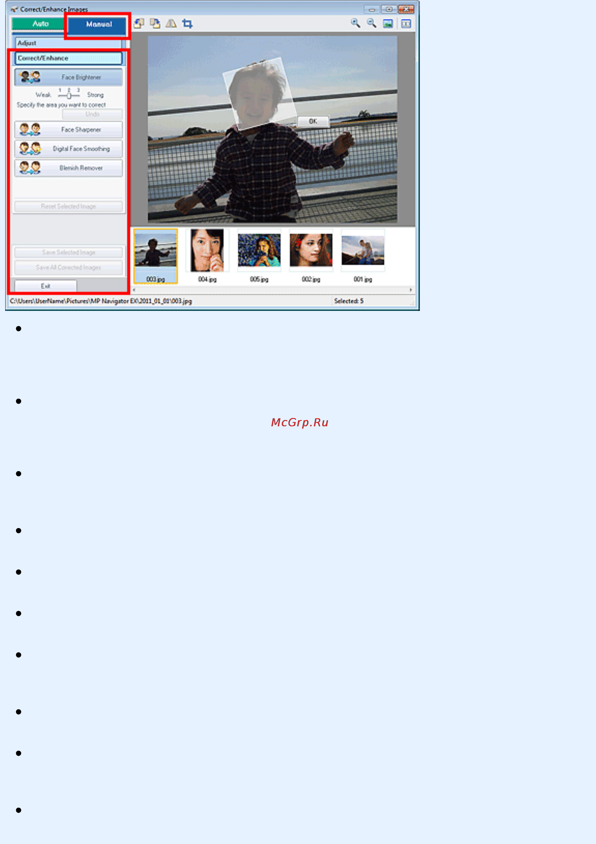 Canon PIXMA MG3140 [462/964] Page 462 of 964 pages окно исправить улучшить изображения