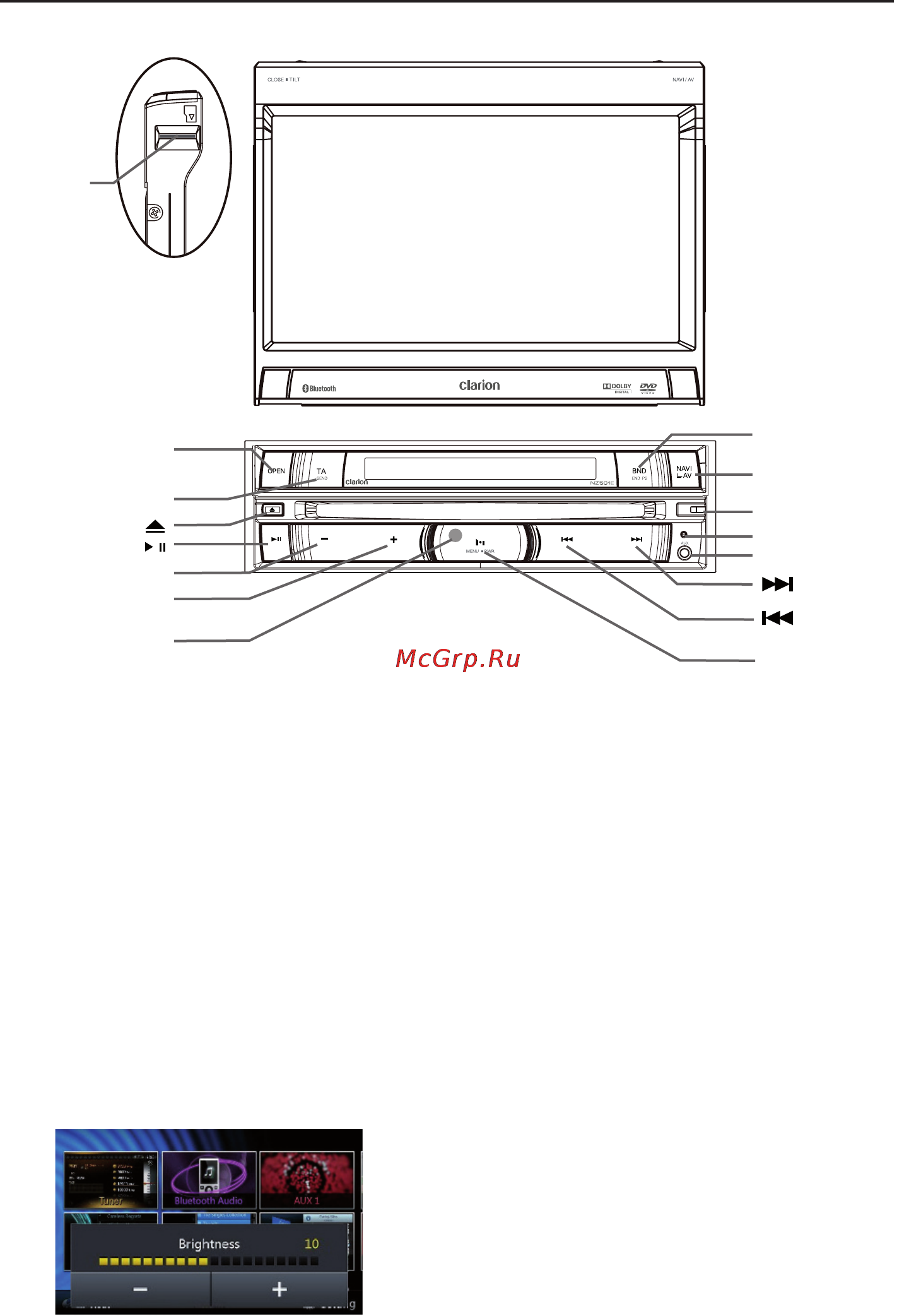 Clarion NX 501E [10/67] Функции кнопок nz501e