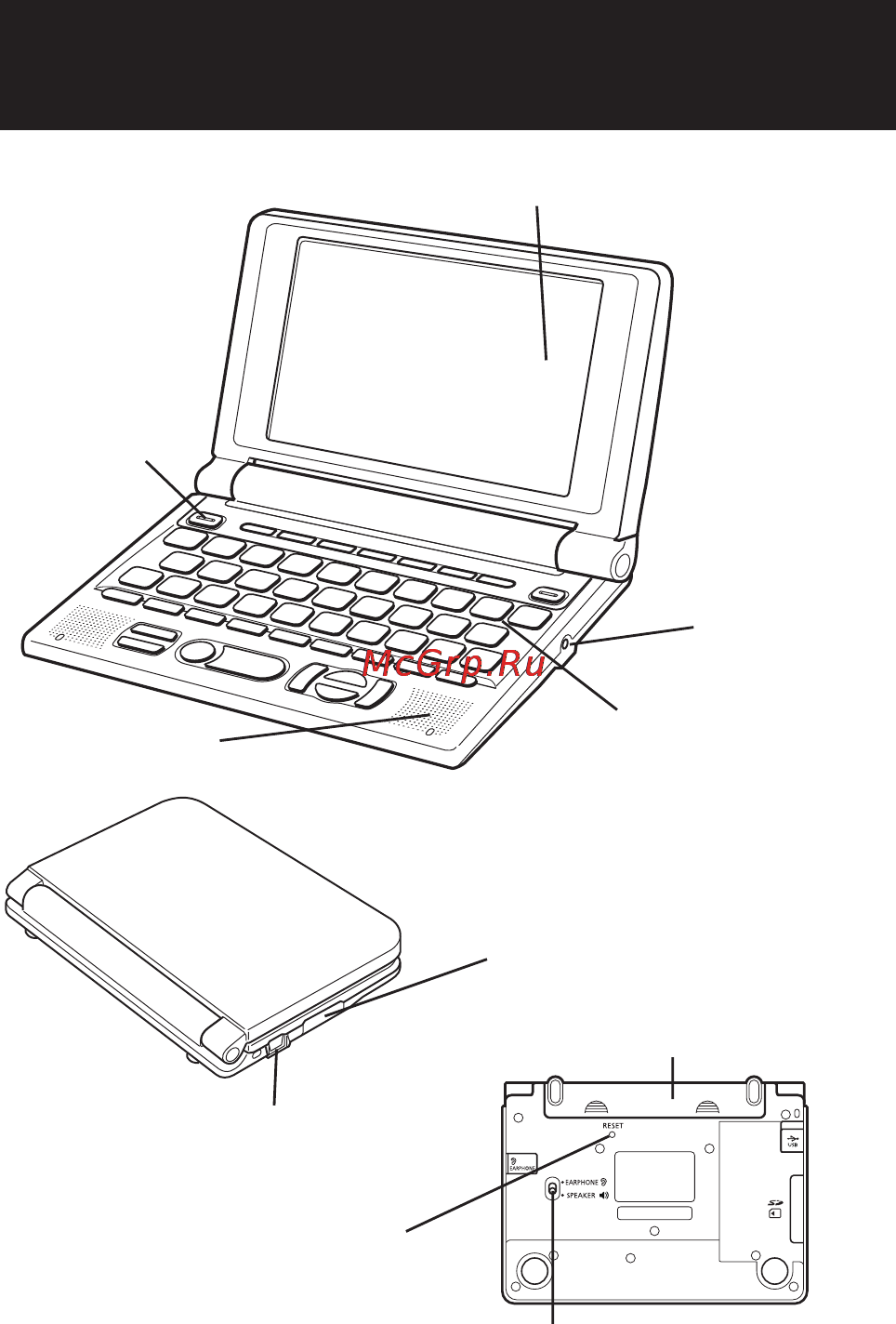 Casio EW-R200C [20/123] Названия деталей