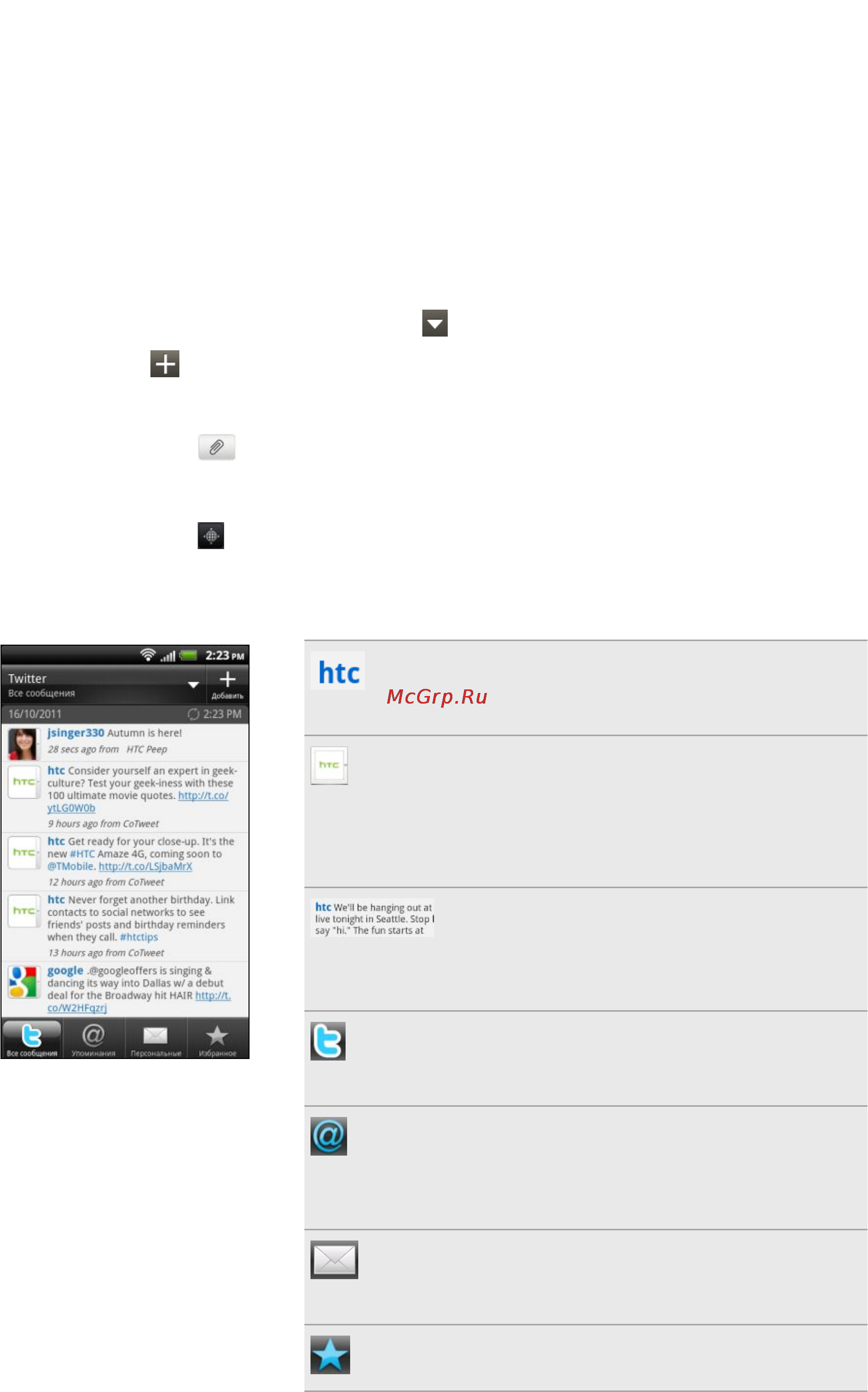 HTC Sensation XL White [131/254] Обмен сообщениями twitter в приложении friend stream