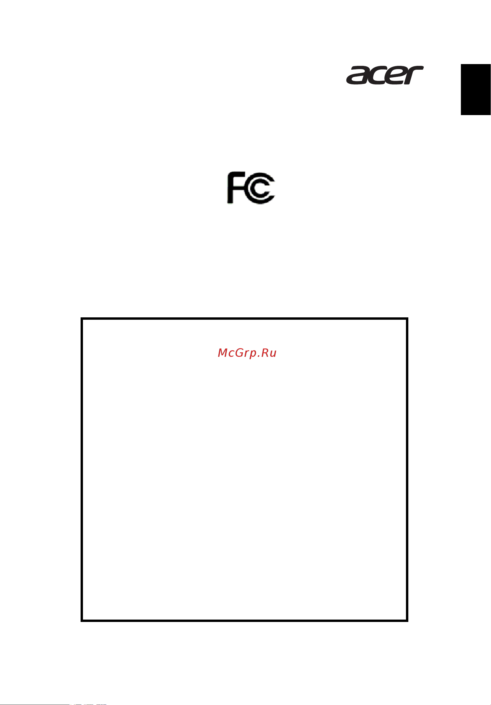 Acer X1111 [63/63] Federal communications commission declaration of conformity