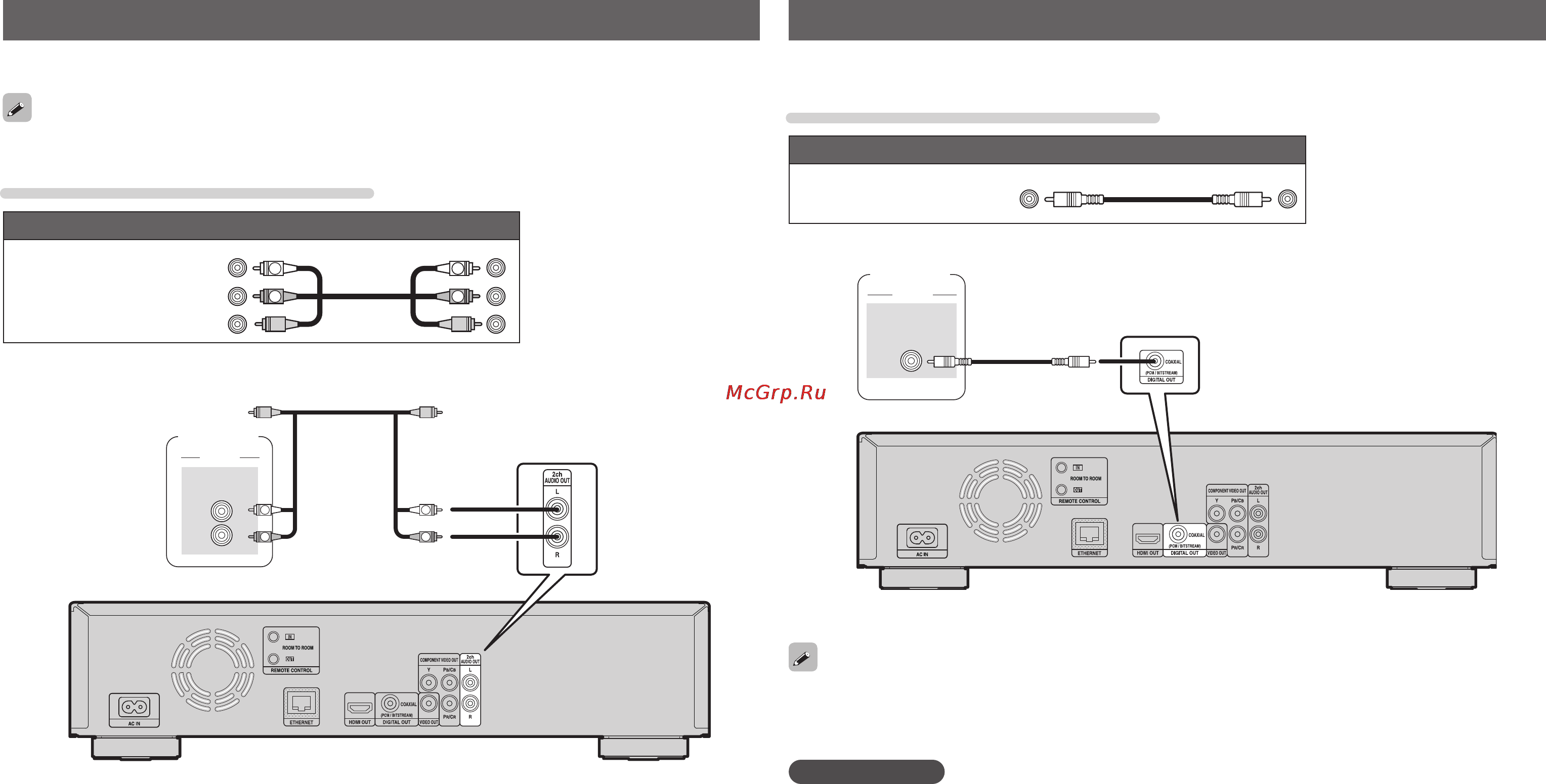 Denon DBP-1611 Bl [14/68] Соединение с 2 канальным аудиоусилителем
