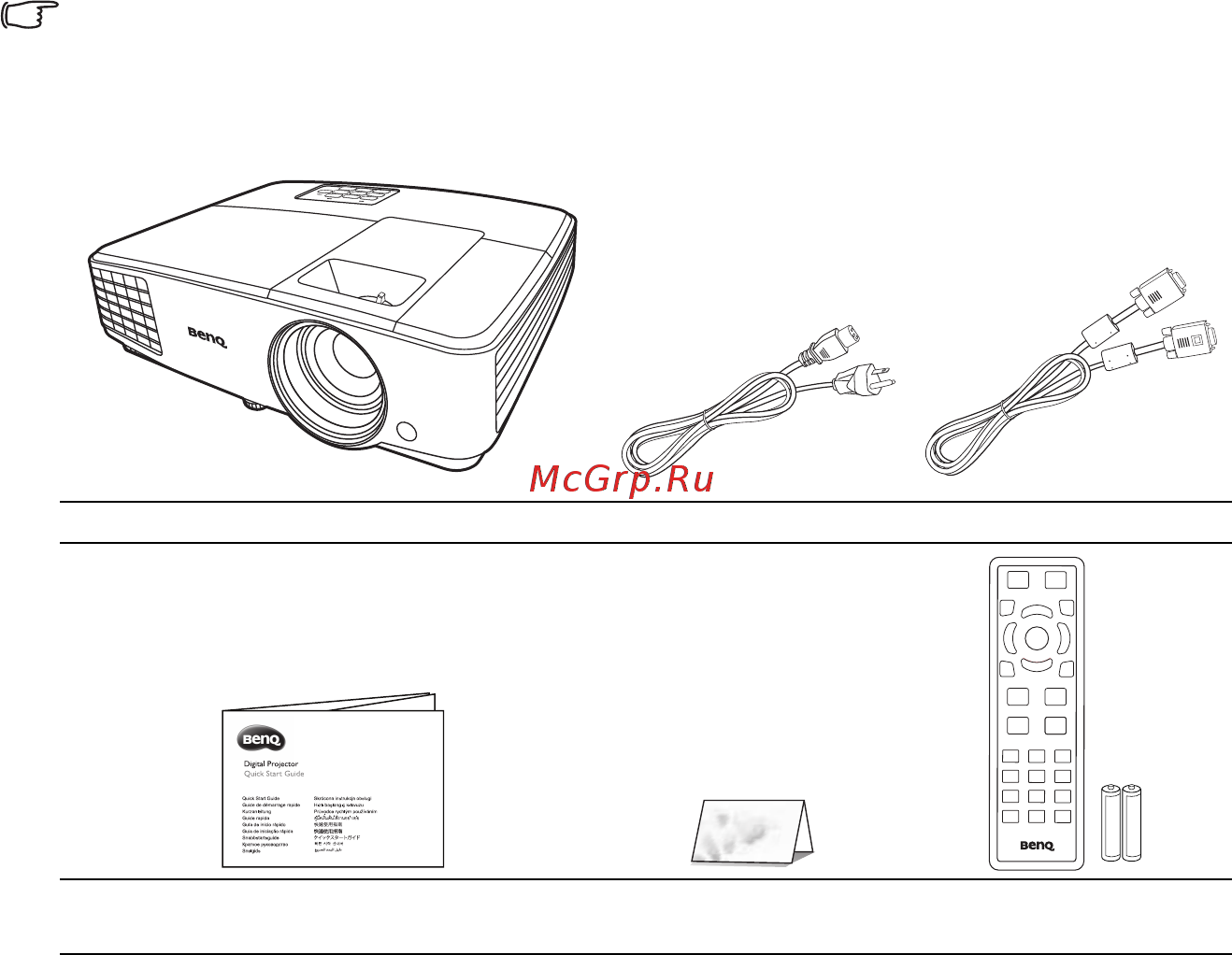 Benq MS504 [8/58] Дополнительные принадлежности