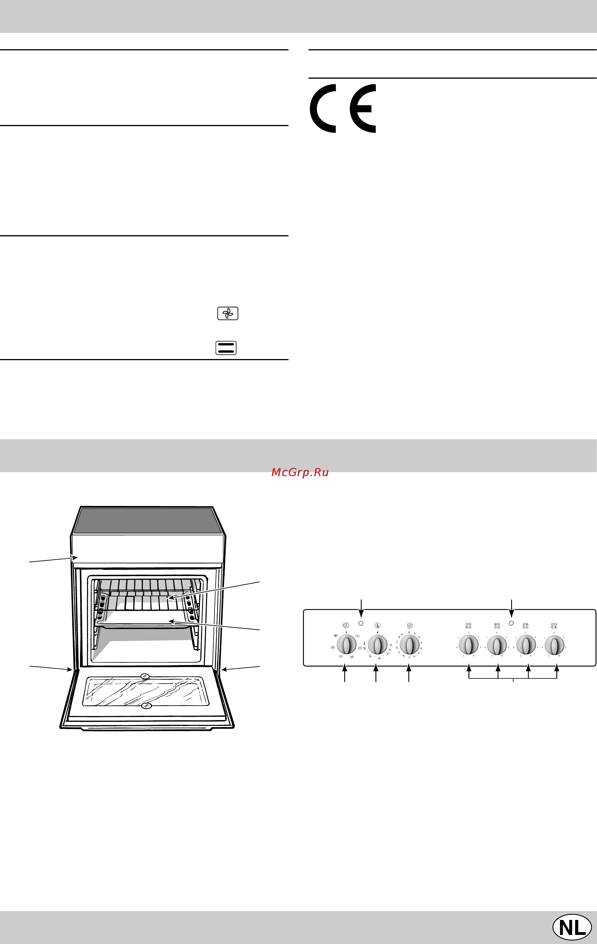 Indesit K6C7M.C/R [13/40] Beschrijving van het fornuis