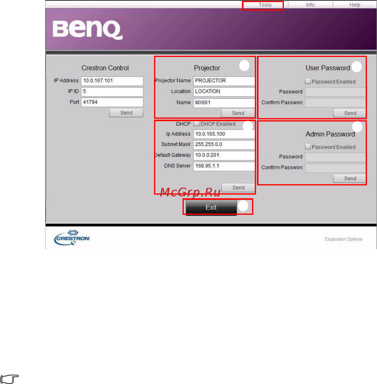 Benq MX661 Инструкция по эксплуатации онлайн [53/127] 56312
