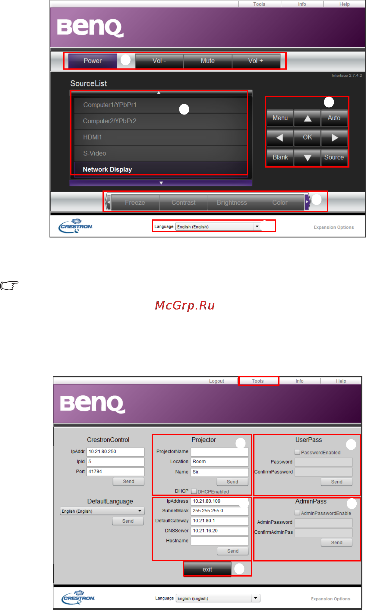 Benq MW767 Инструкция по эксплуатации онлайн [54/107] 56319