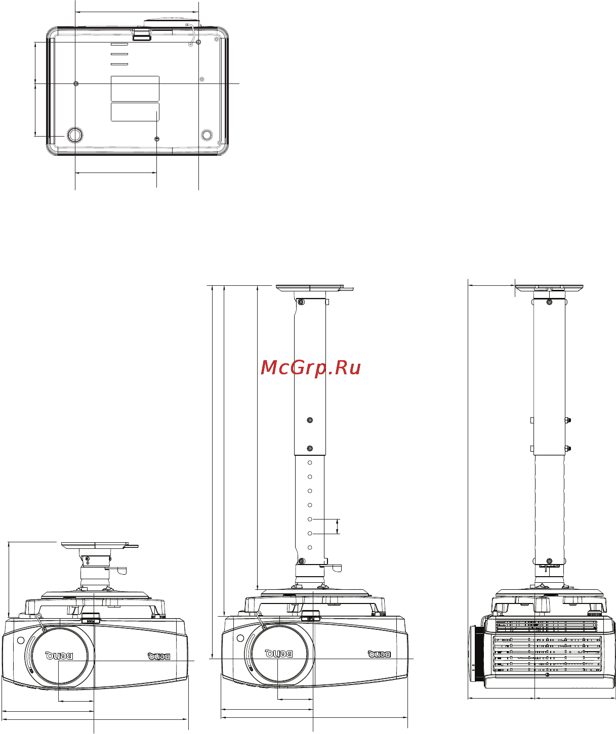 Benq MW767 [98/107] Установка на потолке