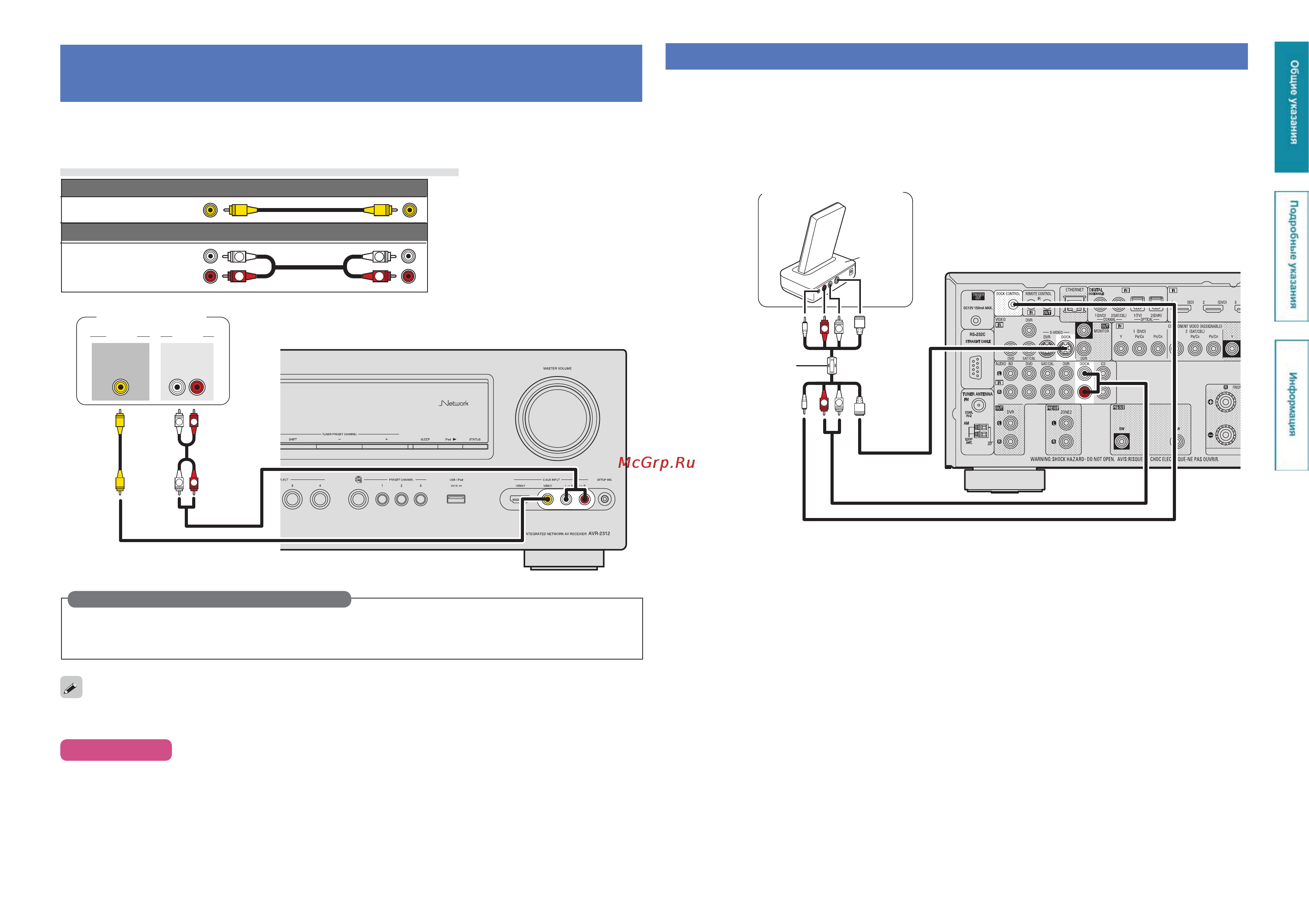 Denon AVR-2312Bl [17/152] Подсоединение управляющей подставки для ipod