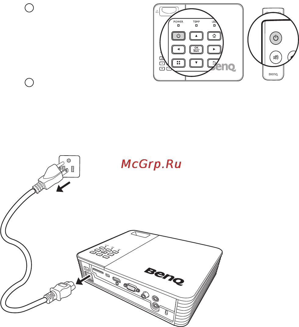 Benq GP20 [77/87] Выключение проектора