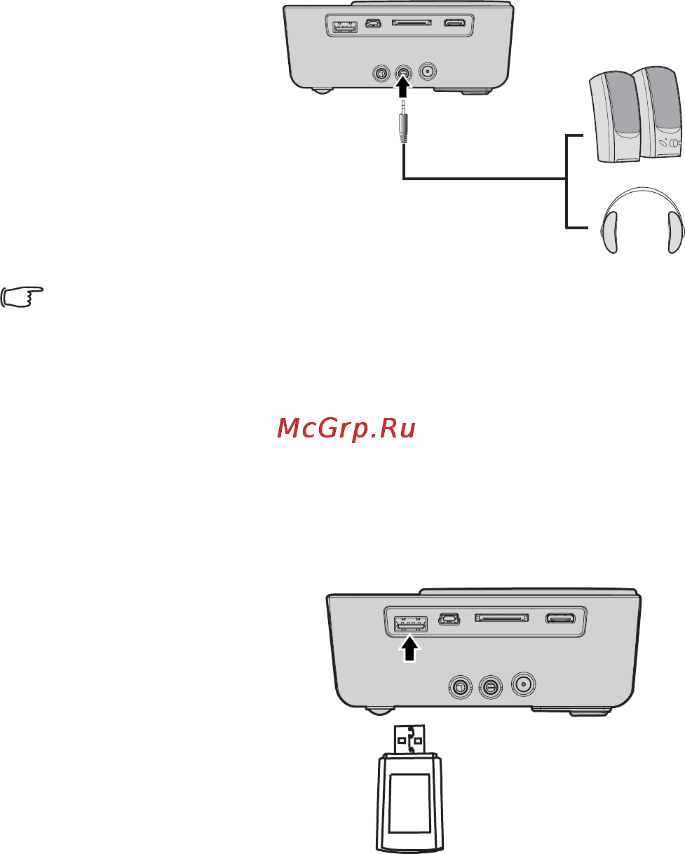 Benq GP3 [32/124] Подключение устройства iphone ipod