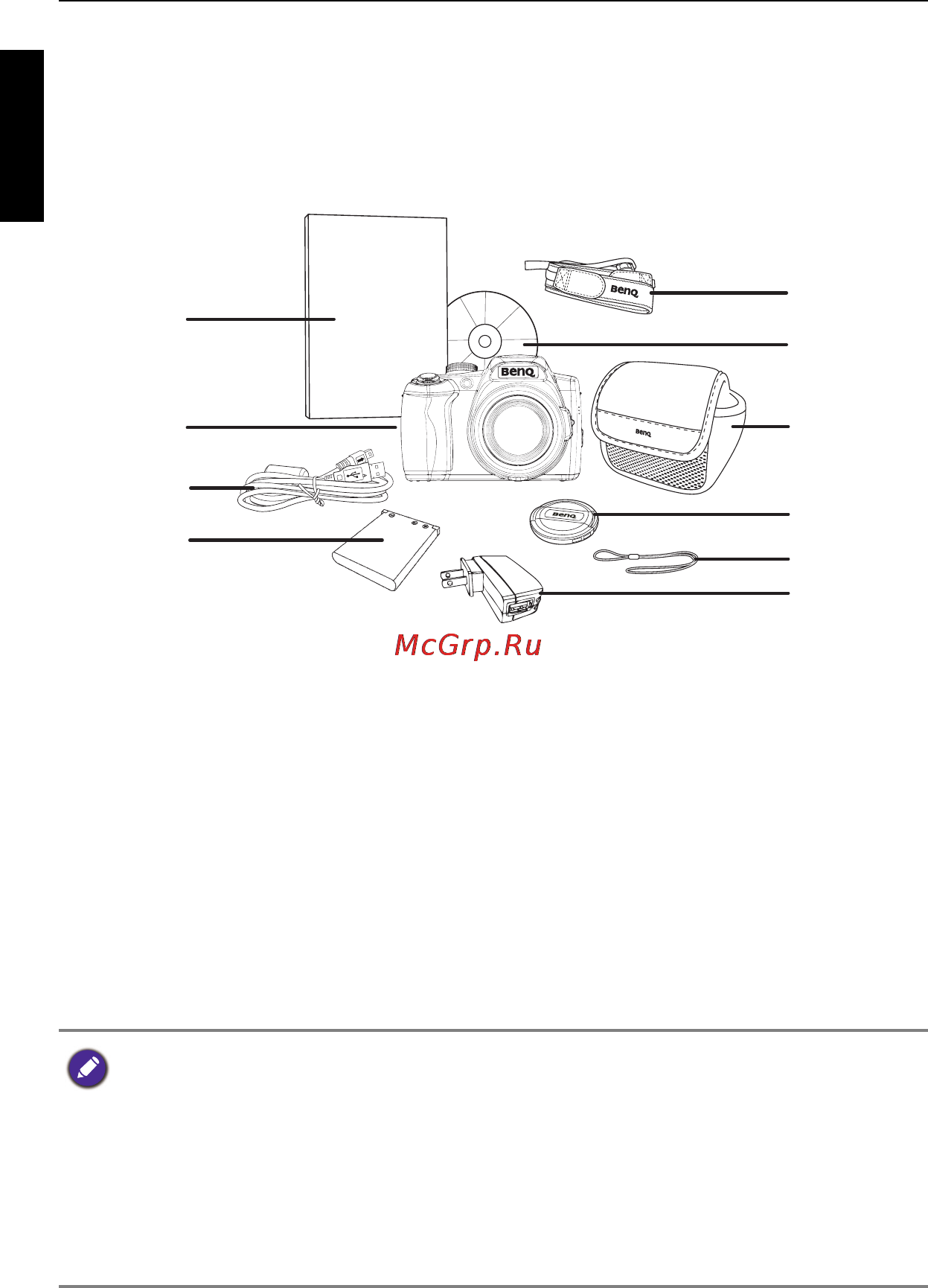 Benq GH800 [8/81] Проверка комплектности