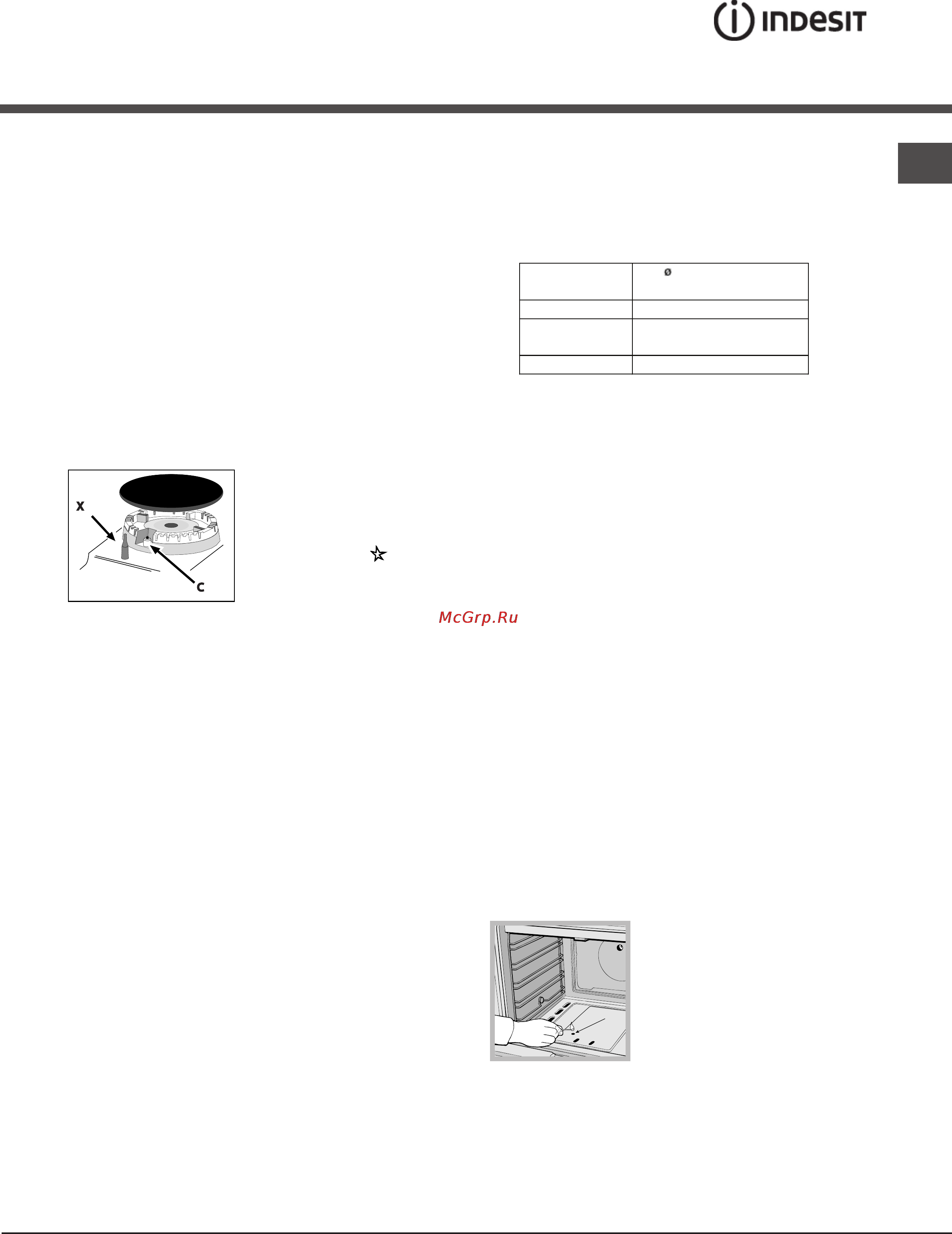 Indesit K1G210R [26/40] Utilizarea aragazului