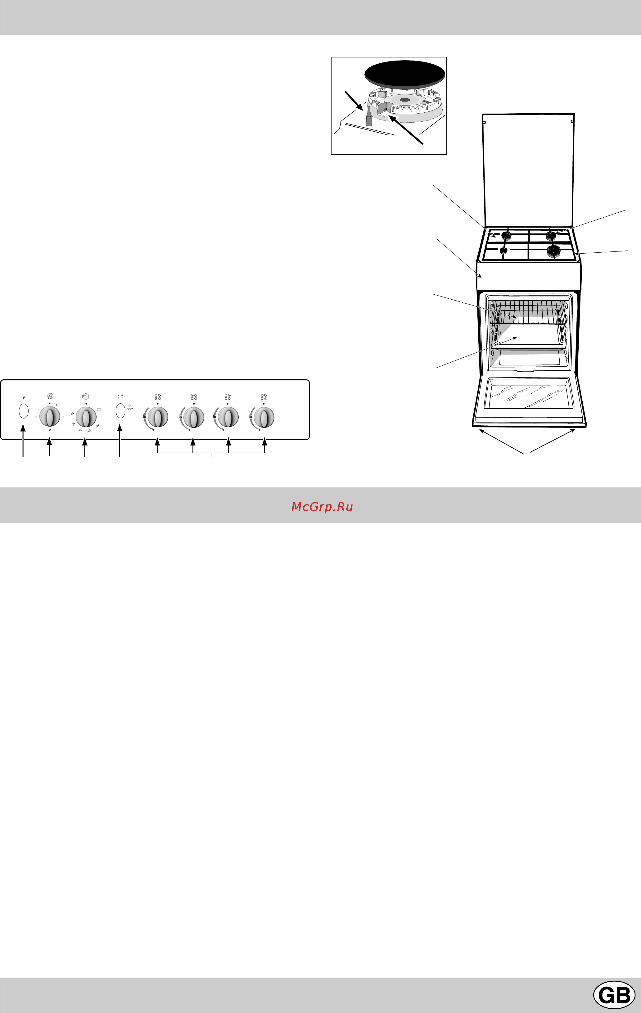 Indesit K244 G/R [21/48] The cooker with gas oven and gas grill