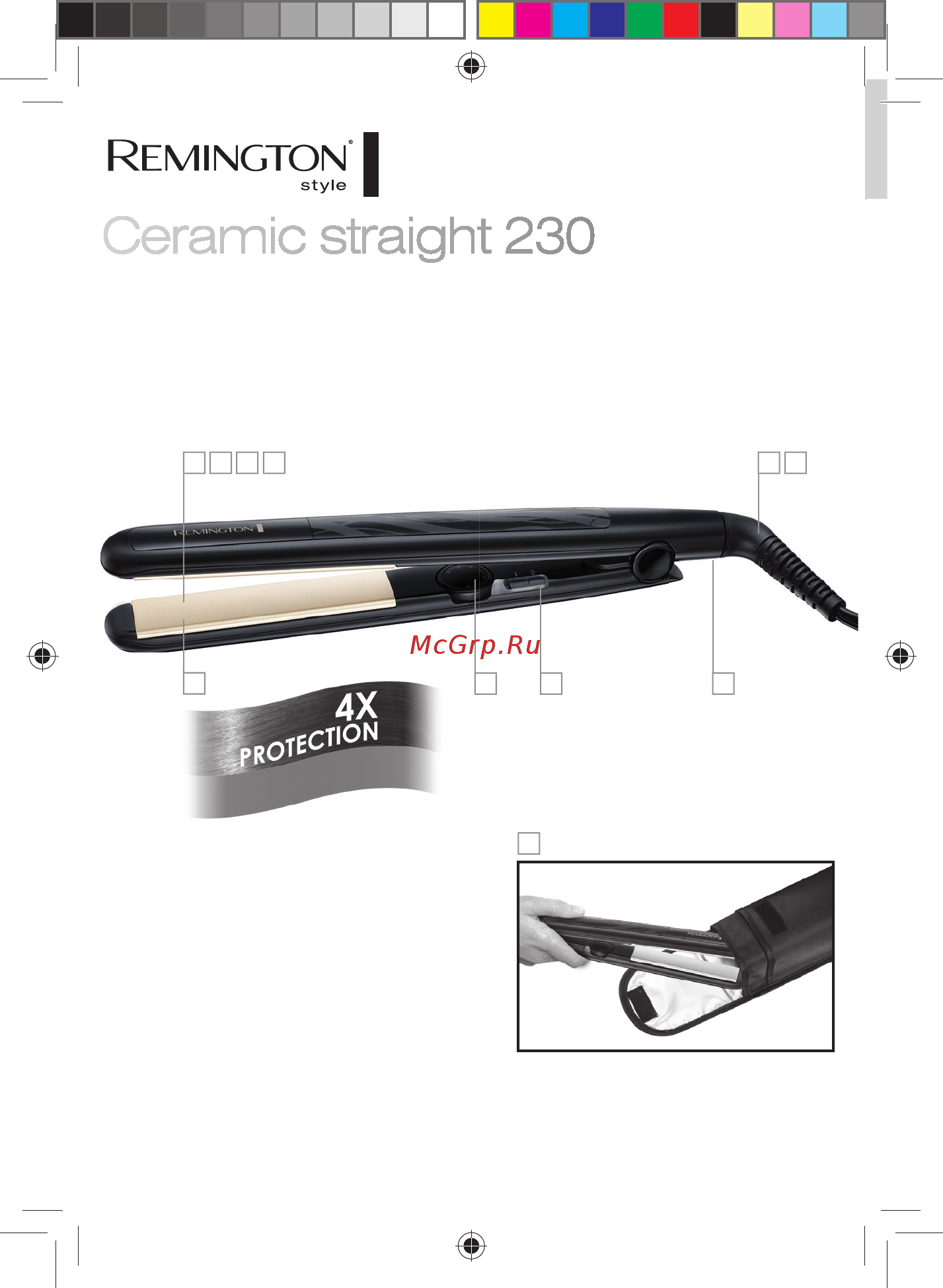 Remington Ceramic Straight 230 S3500 Black Инструкция по эксплуатации онлайн [2/7] 378827