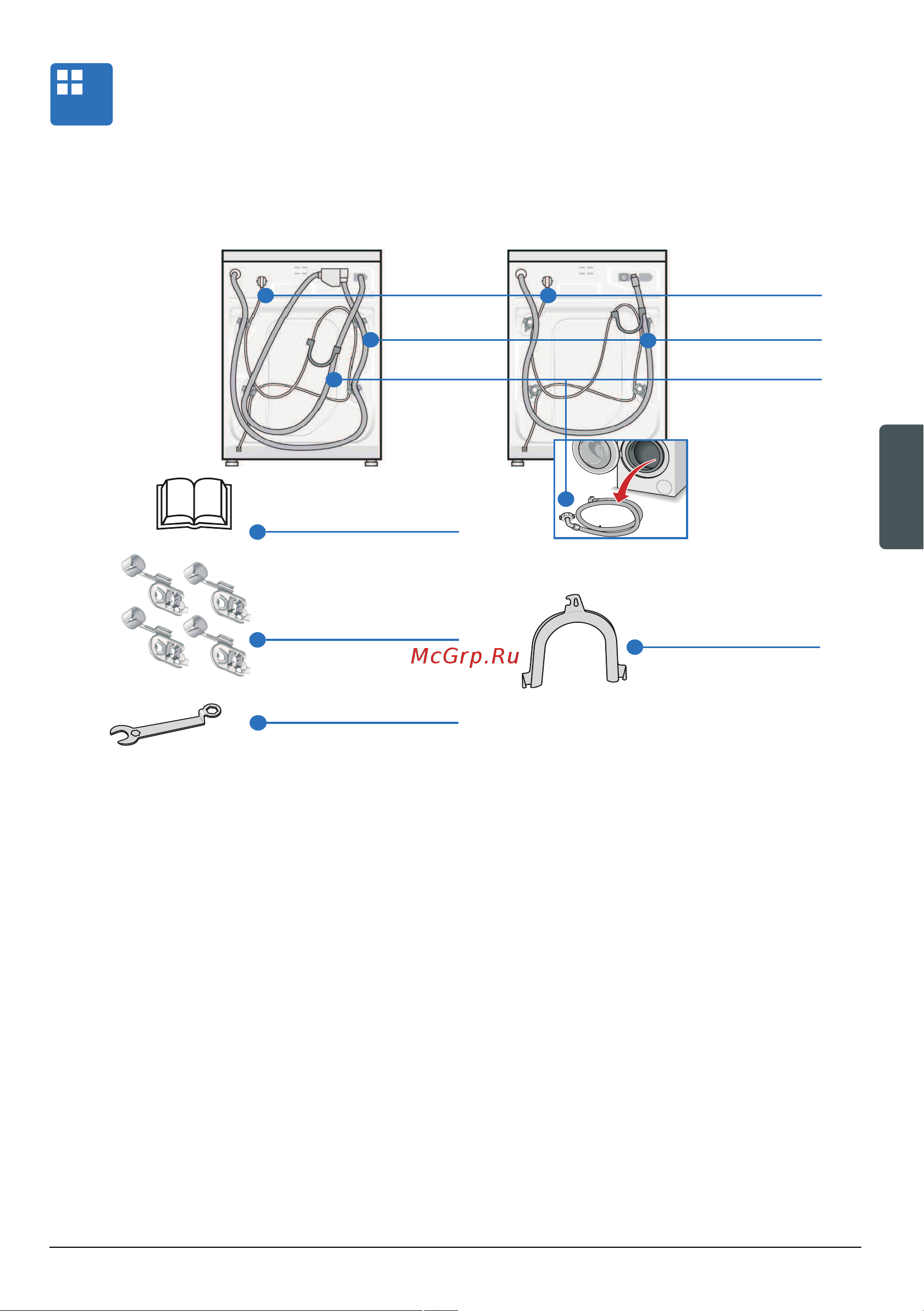 Bosch WAY28740OE [45/64] Комплект поставки