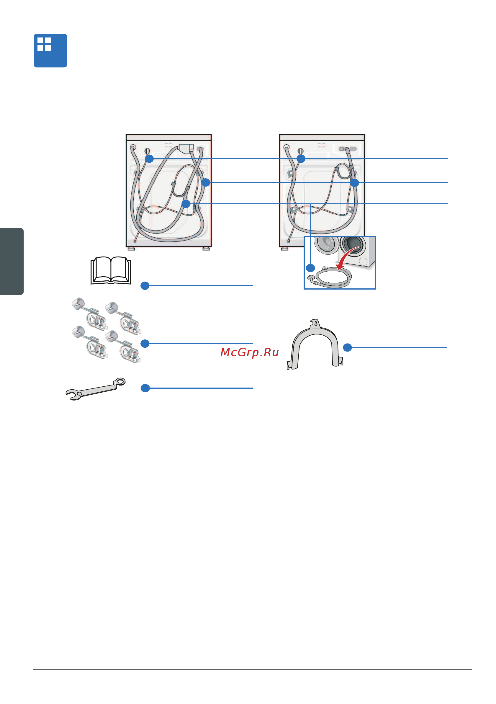 Bosch WAY28540OE [42/60] Комплект поставки