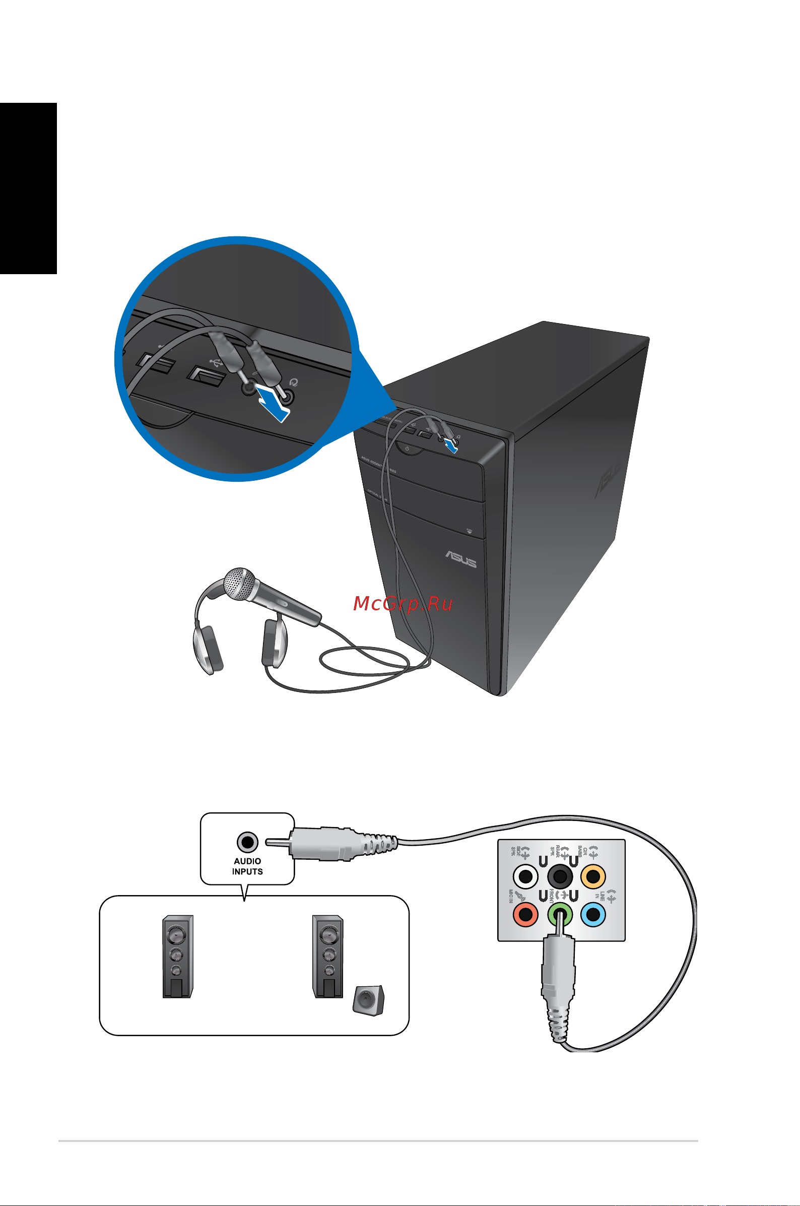 Asus CM6730 4P i5-2310 [28/198] Connecting microphone and speakers