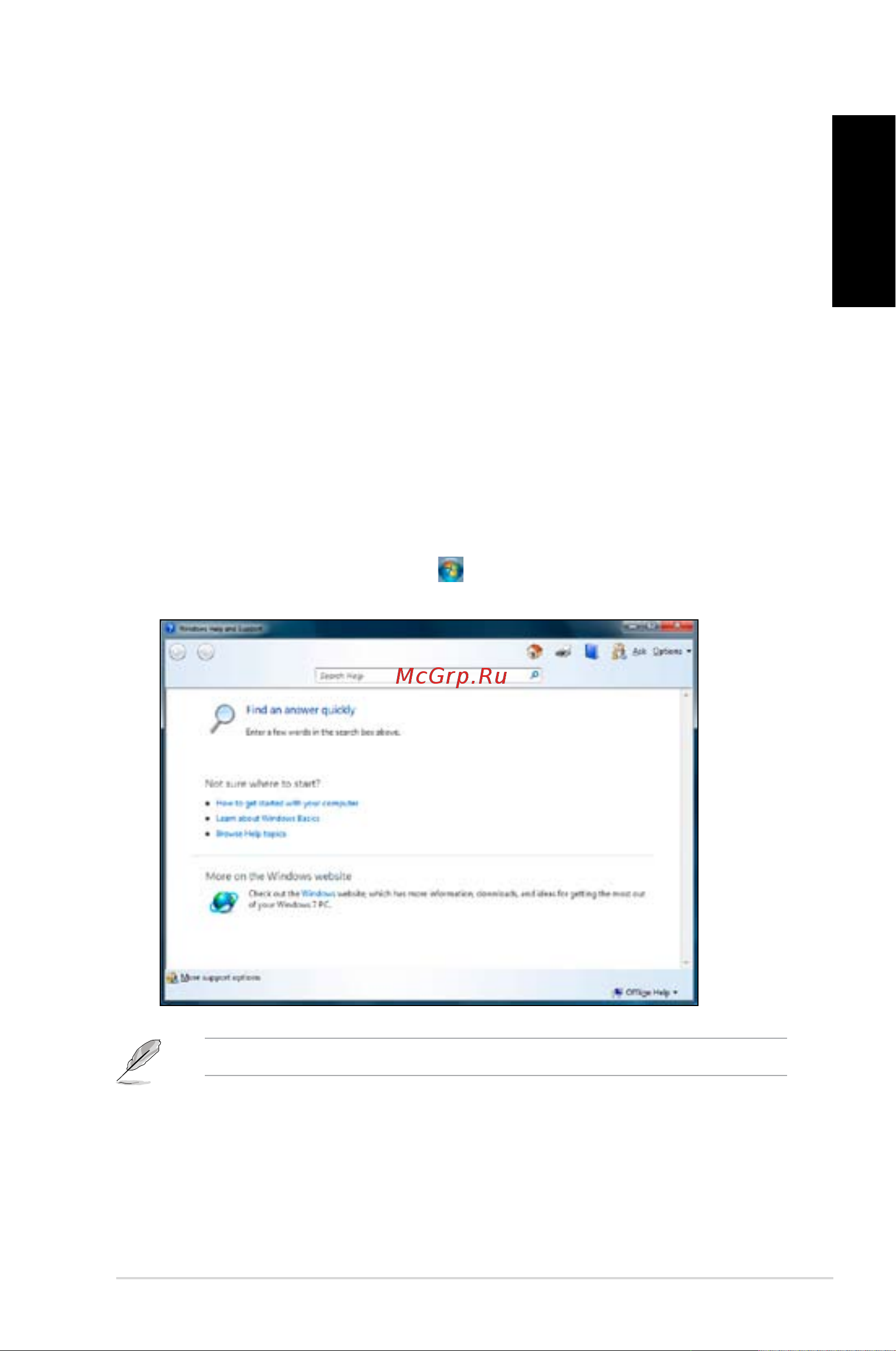 Asus CG8250 2P i5-2310M [33/239] Getting windows help and support