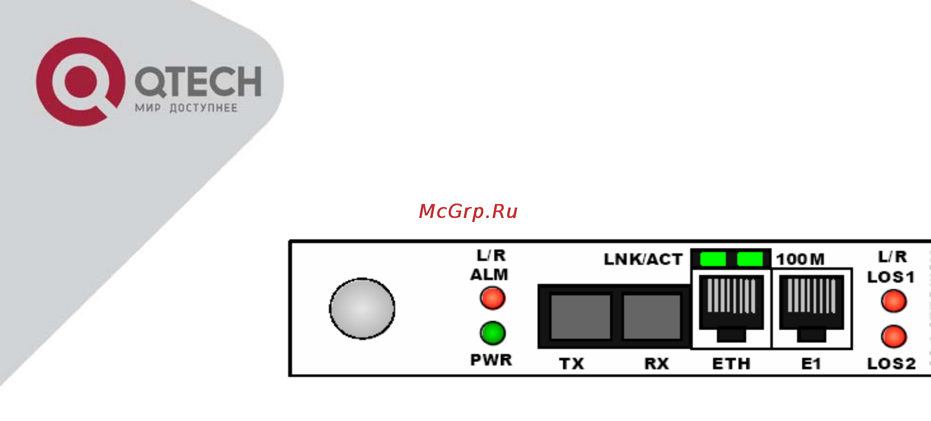 Q-Tech QBM-3500 2/4/8 E1 + 1 10/100 Ethernet [5/7] Передняя панель и светодиодная индикация