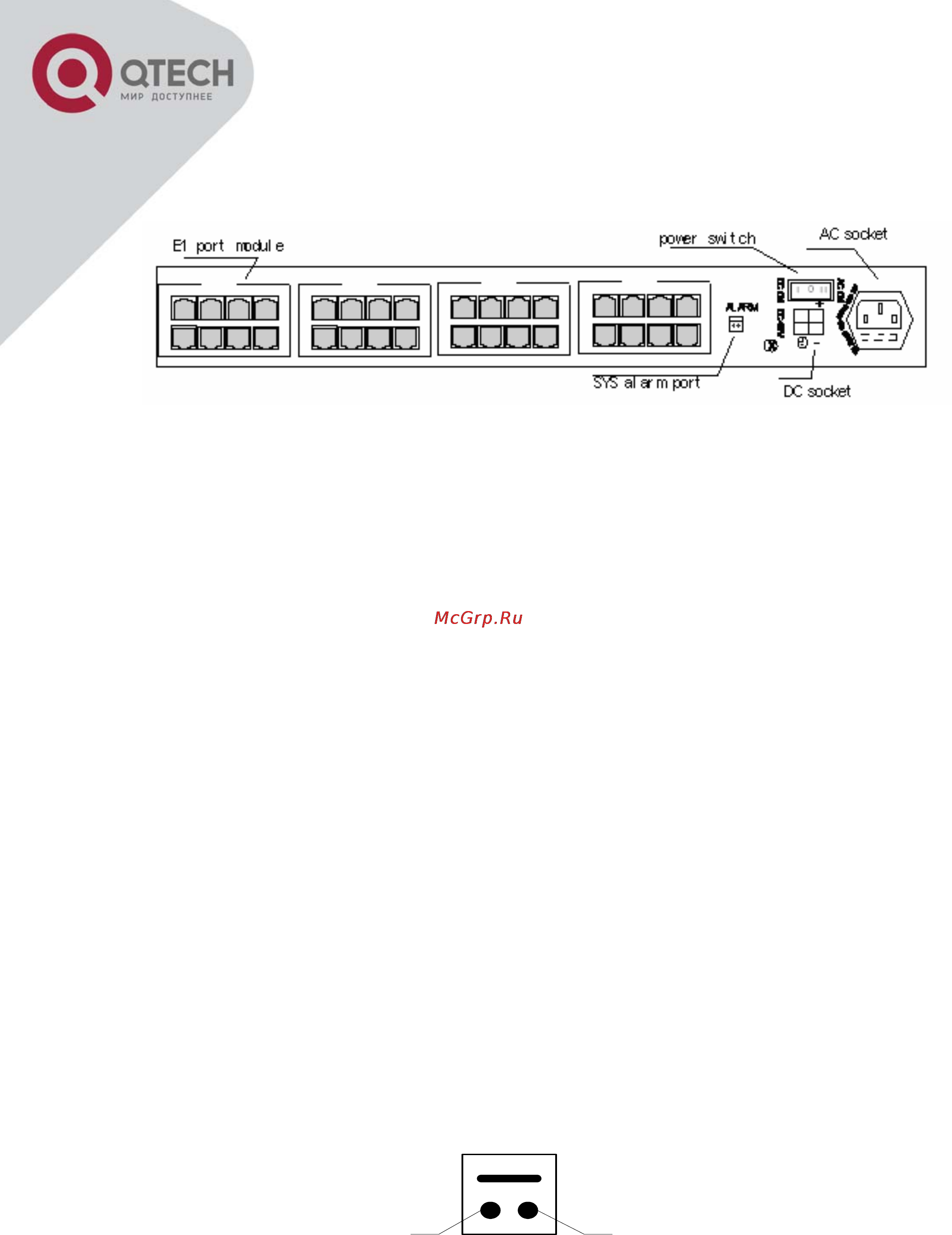 Q-Tech QBM-7100 Терминальный мультиплексор (4 E1+STM-1 (1+1)) [10/46] Задняя панель