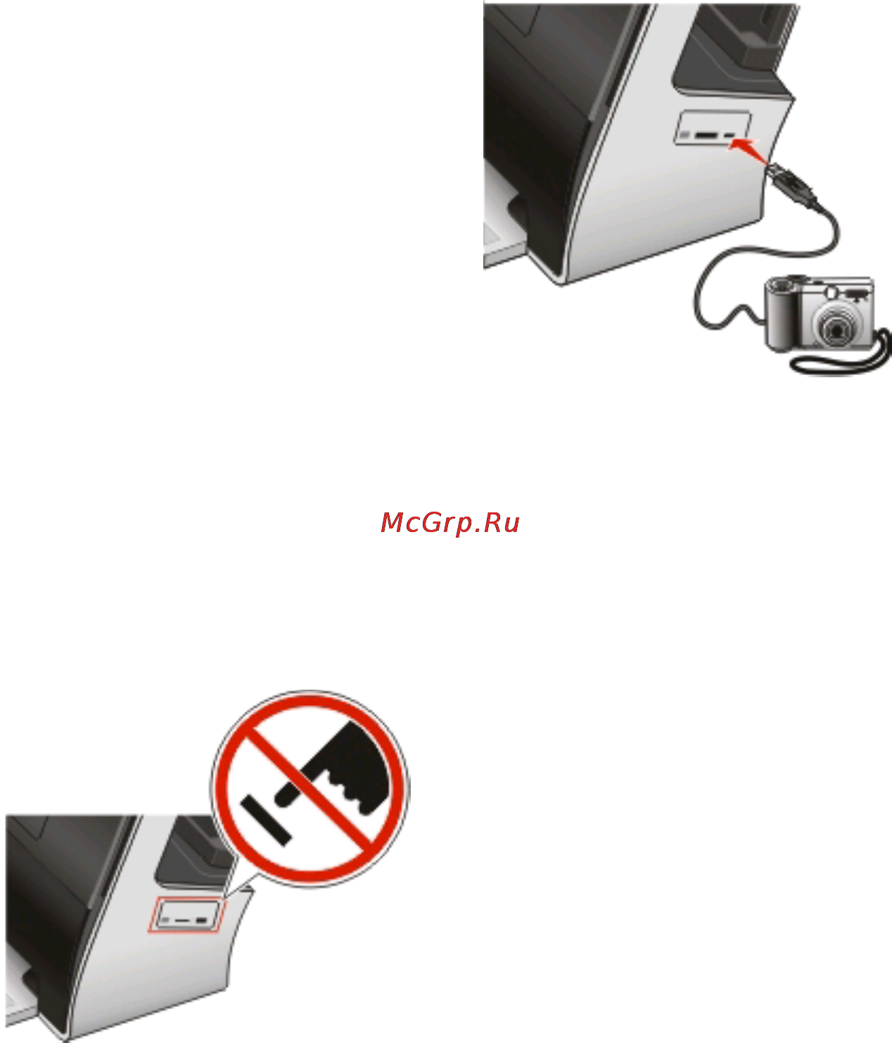 Lexmark Genesis S816 [54/216] Печать фотографий с pictbridge совместимой цифровой камеры