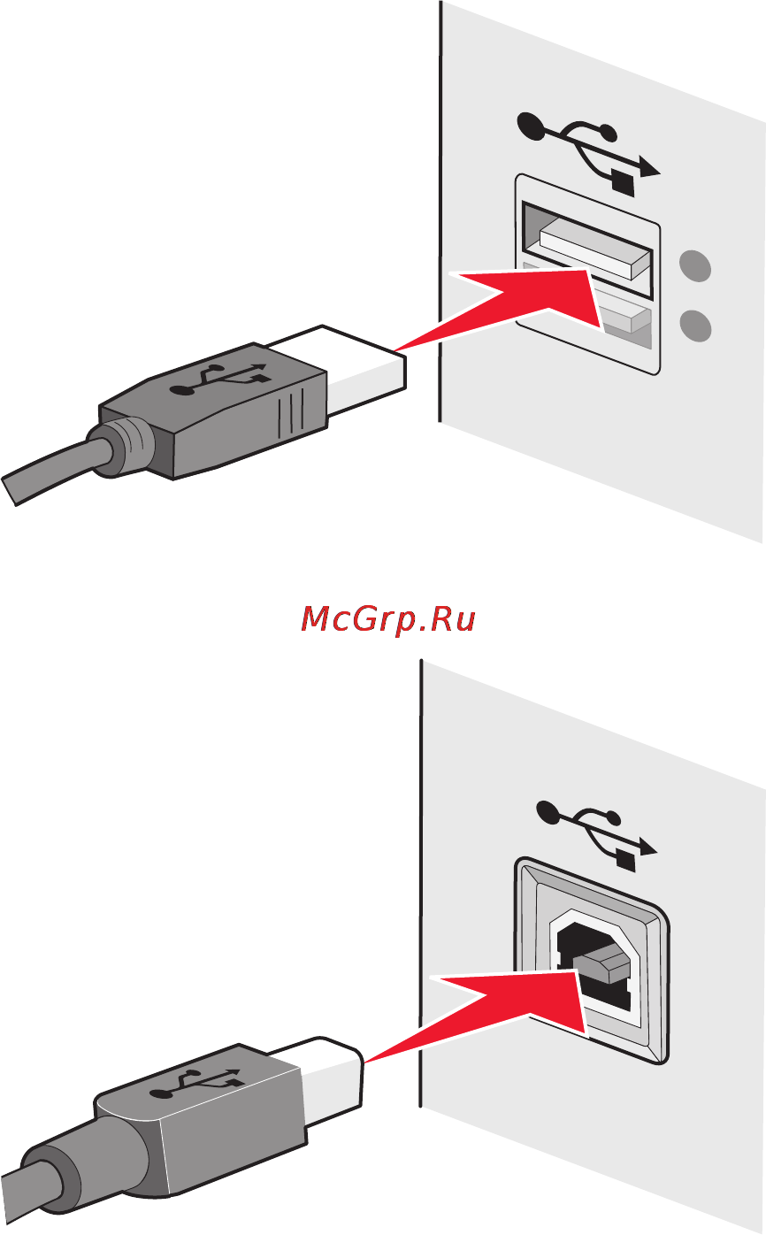 Lexmark Impact S305 [89/160] Как подсоединить установочный кабель