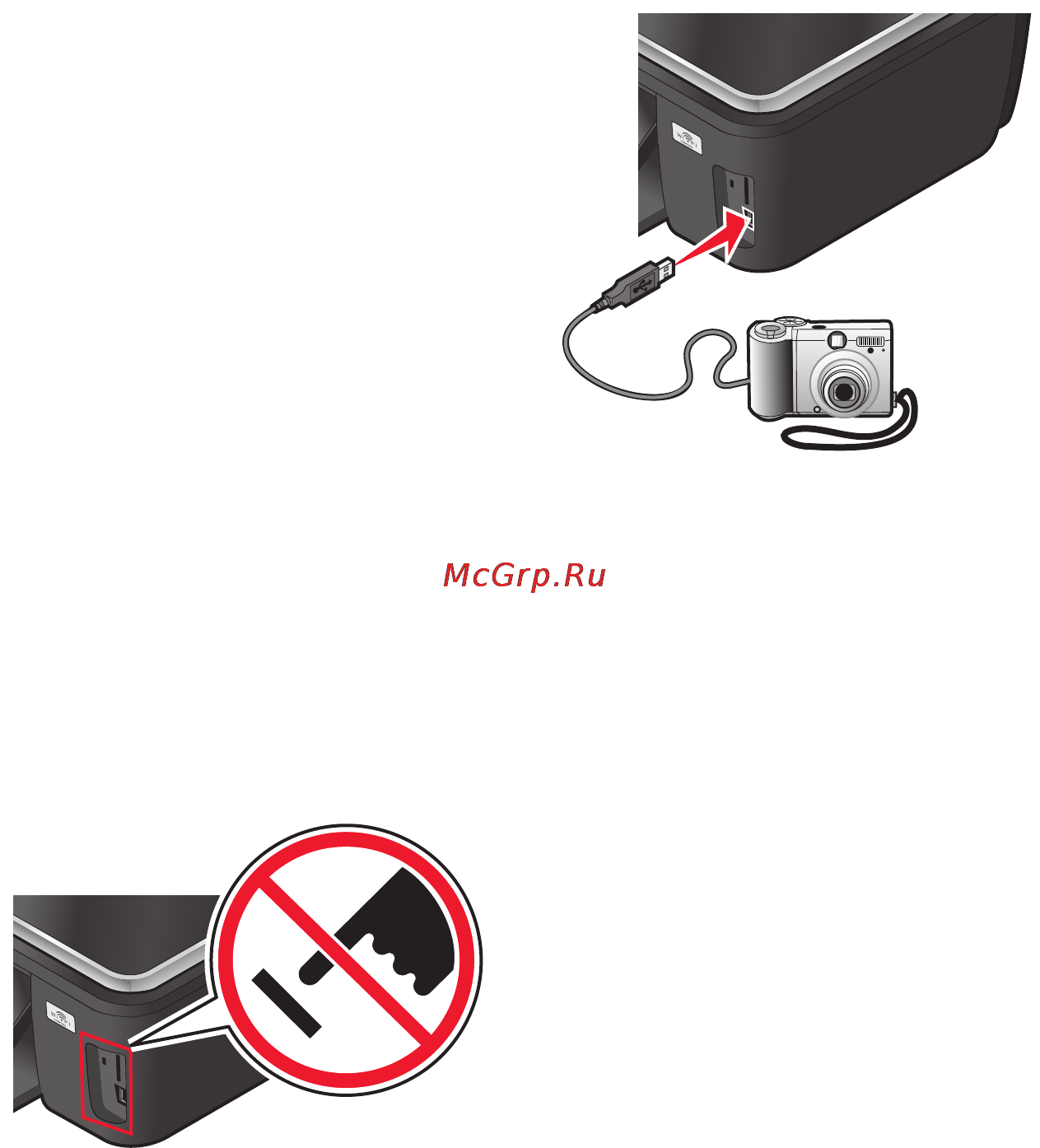Lexmark Interact S602 [45/172] Печать фотографий с pictbridge совместимой цифровой камеры