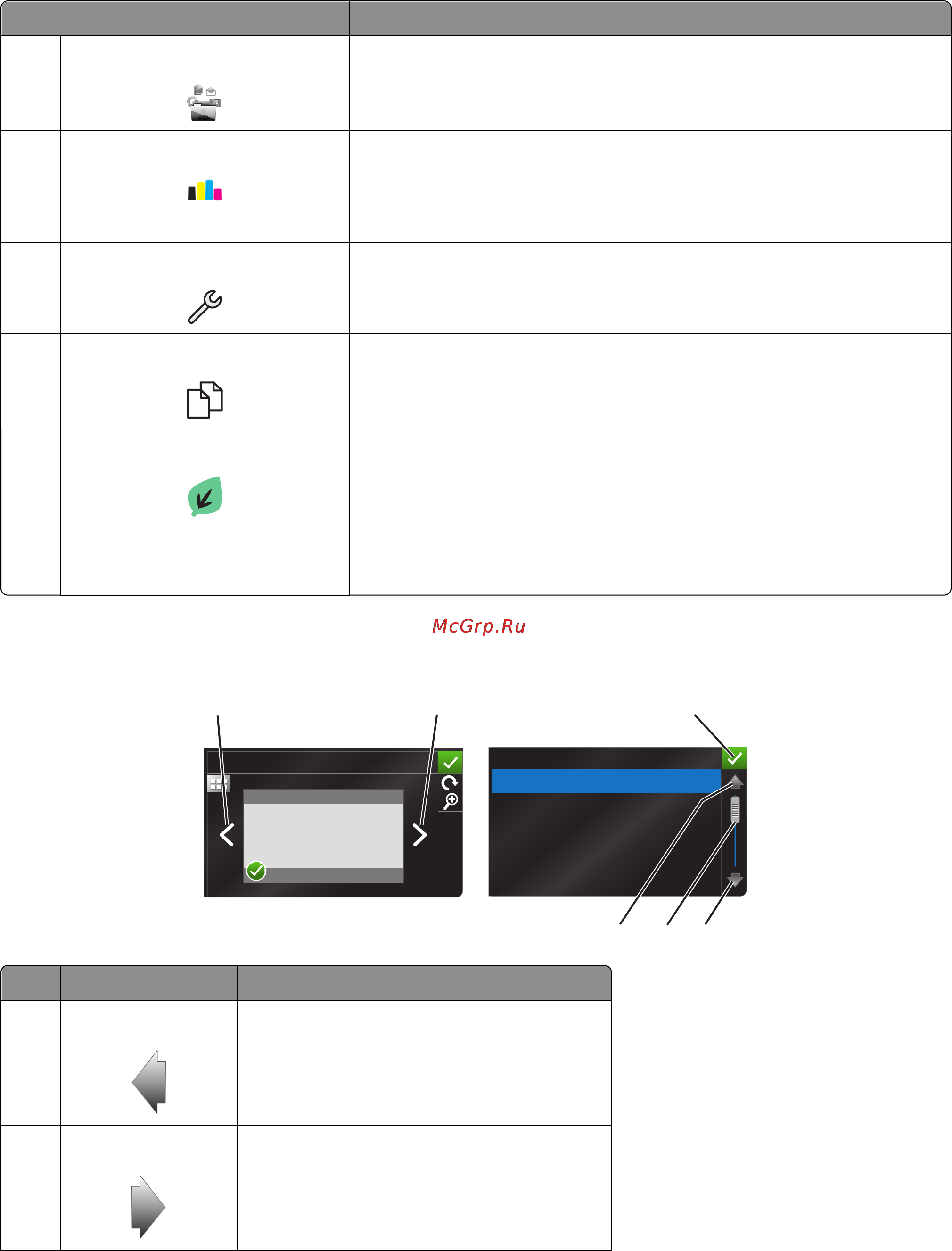 Lexmark Pinnacle Pro901 [18/217] Навигация по меню с помощью сенсорного экрана