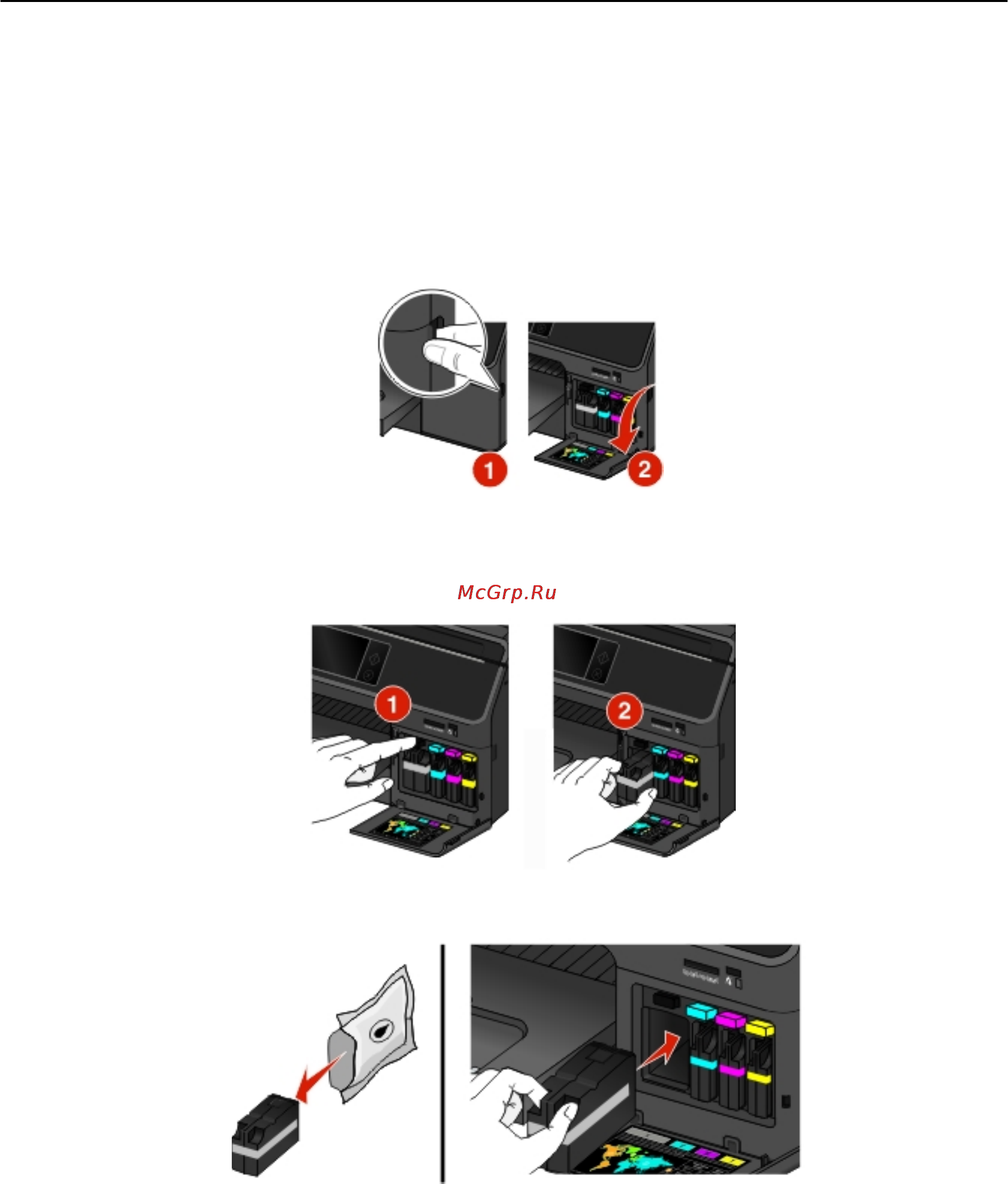 Lexmark Pro 5500 [16/212] Замена картриджей
