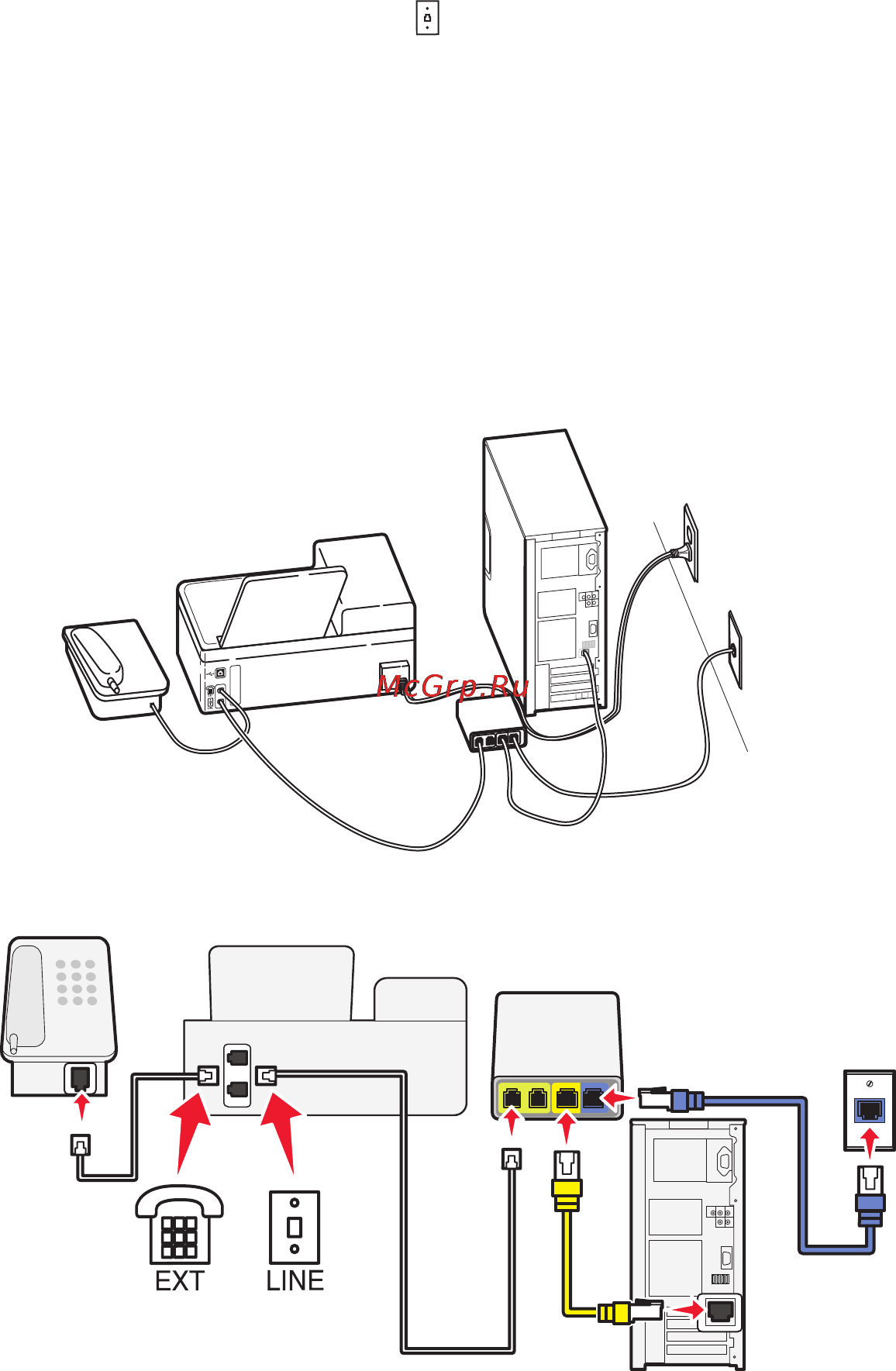 Lexmark Prospect Pro 205 [80/204] Сценарий 3 телефонная служба voip