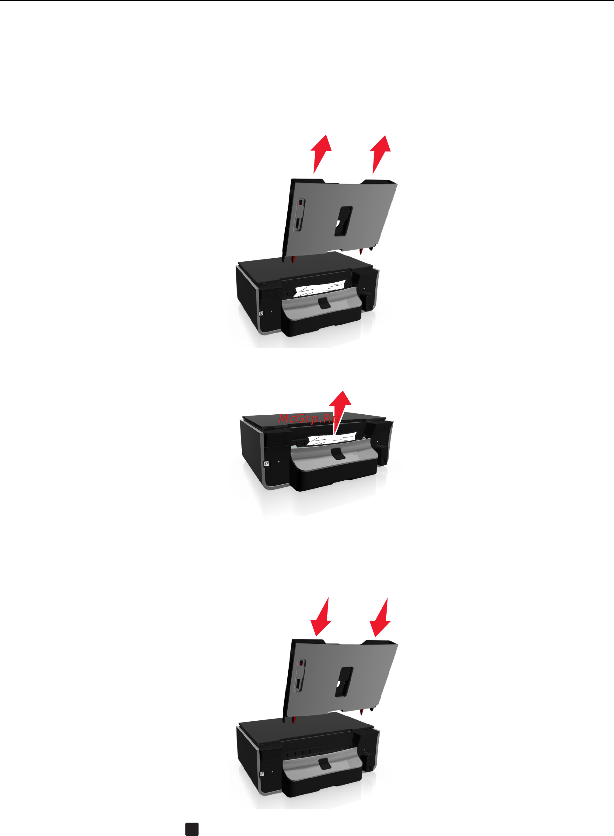 Lexmark S315 [120/156] Бумага застряла в опоре для бумаги