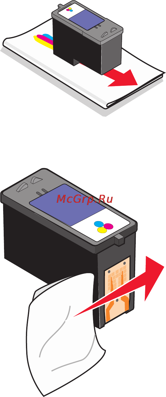 Lexmark X2600 [49/73] Протирка сопел и контактов картриджей