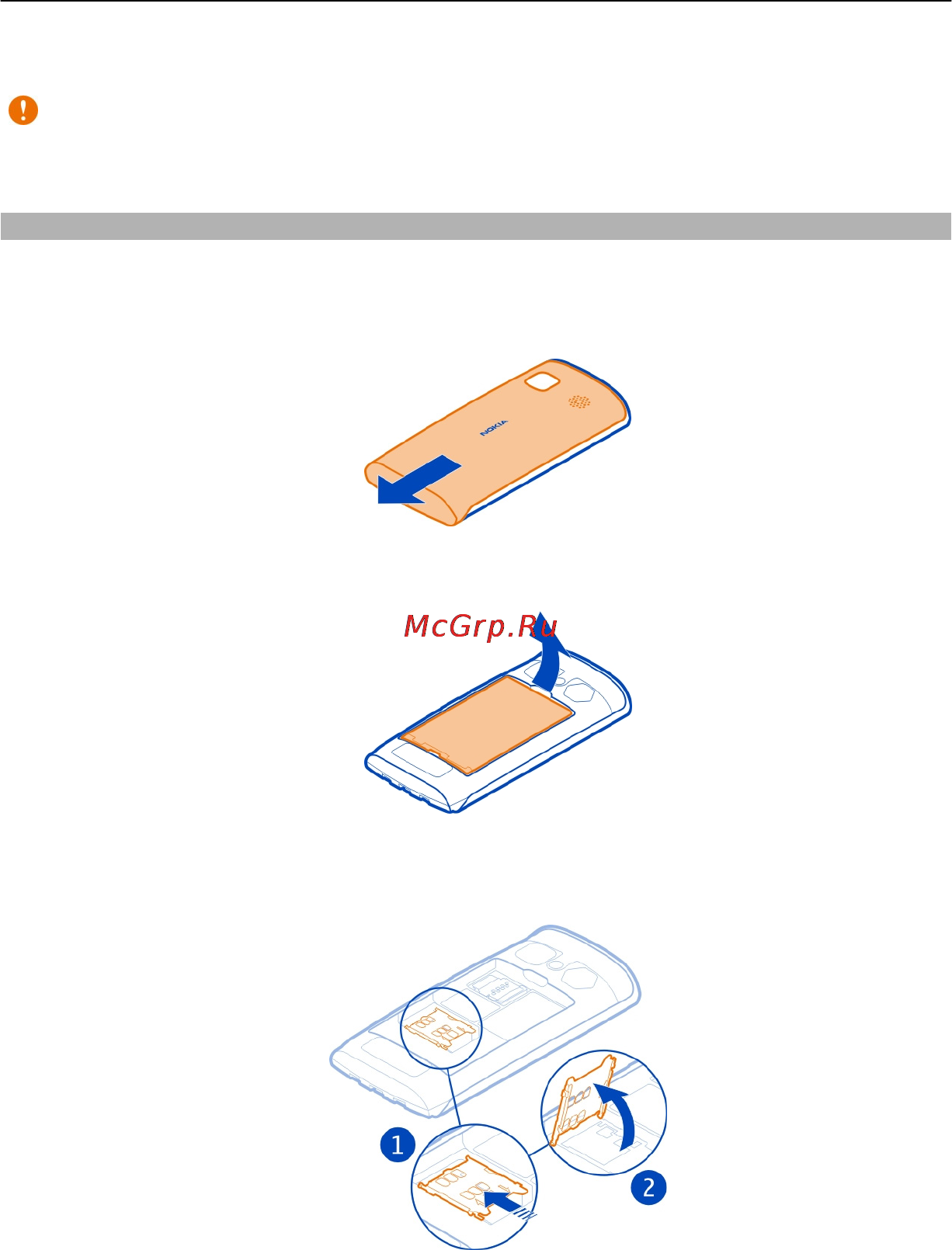 Nokia 500 Black [9/137] Установка sim карты