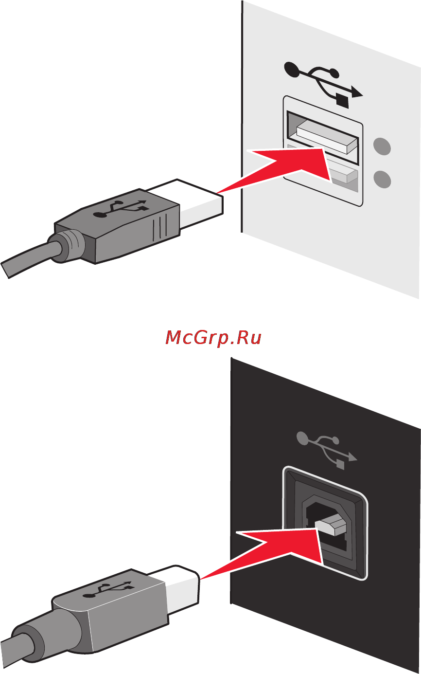 Lexmark X3650 [123/157] После подключения кабеля usb не выполняется настройка беспроводной сети