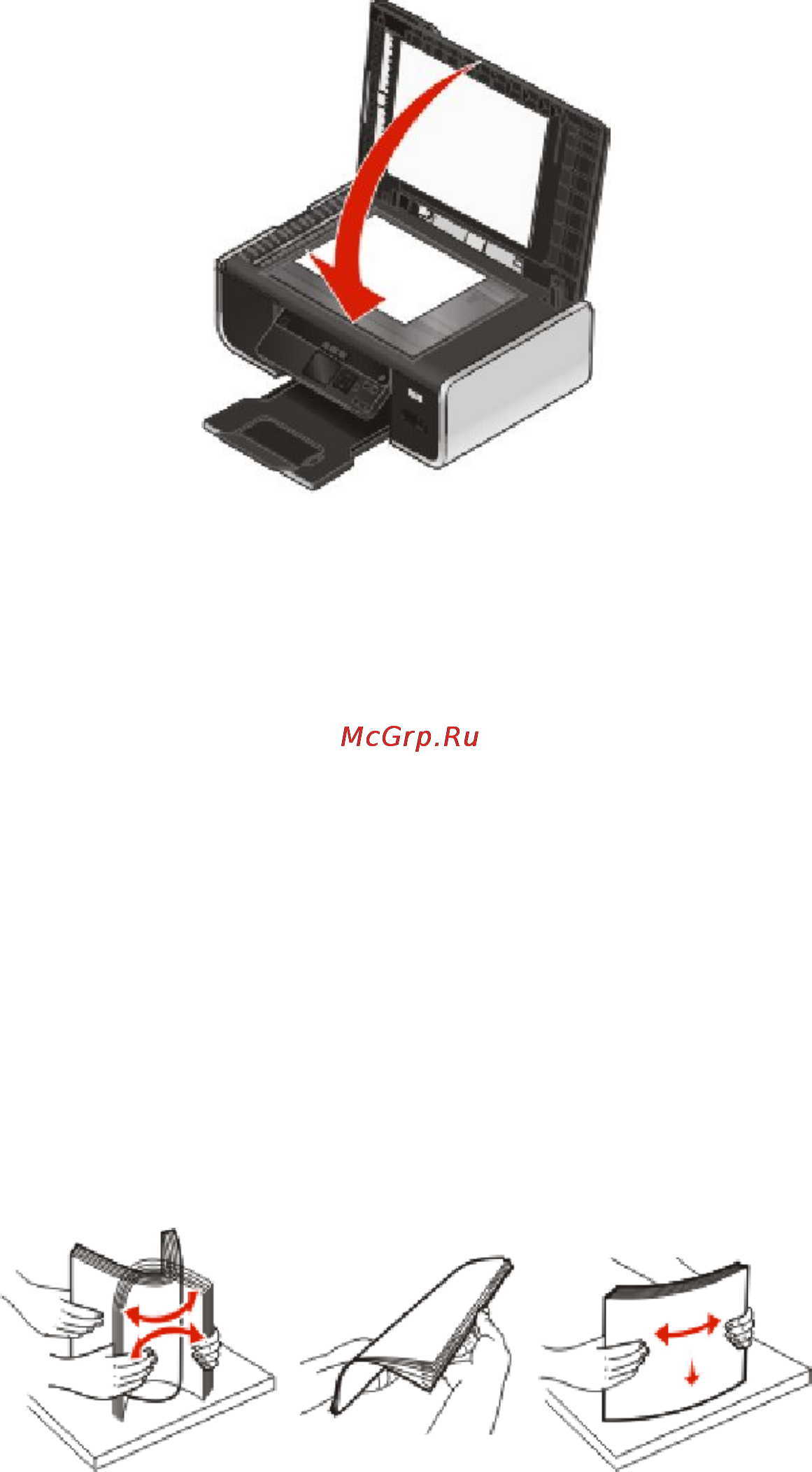 Lexmark X4950 [65/162] Загрузка оригиналов документов в устройство автоматической подачи