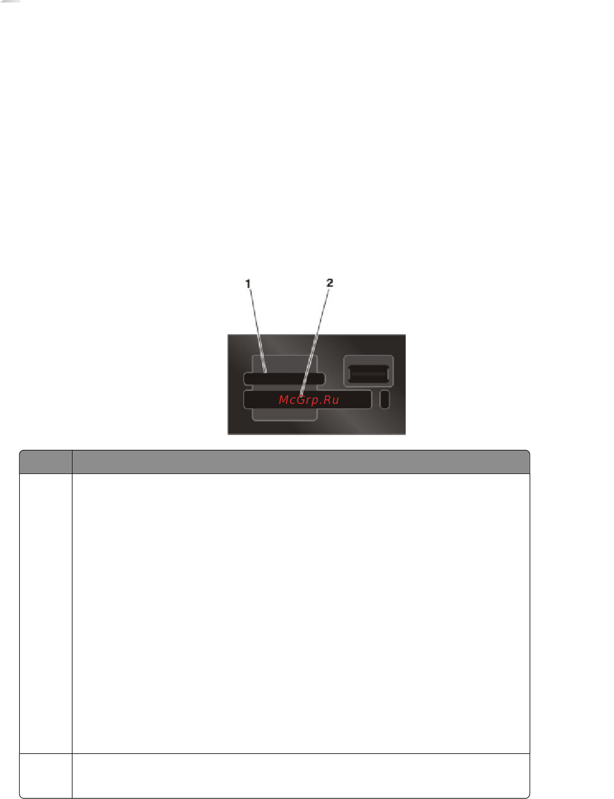 Lexmark X4950 [81/162] Подсоединение устройств для хранения фотографий