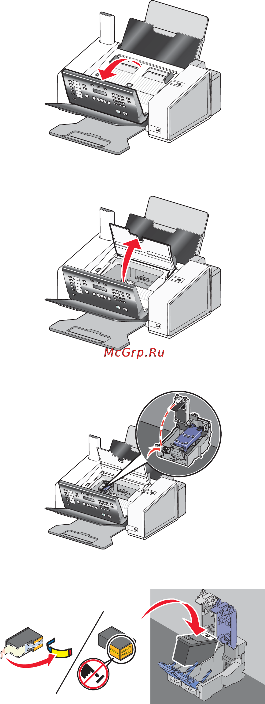 Lexmark X5070 [108/184] Установка картриджей