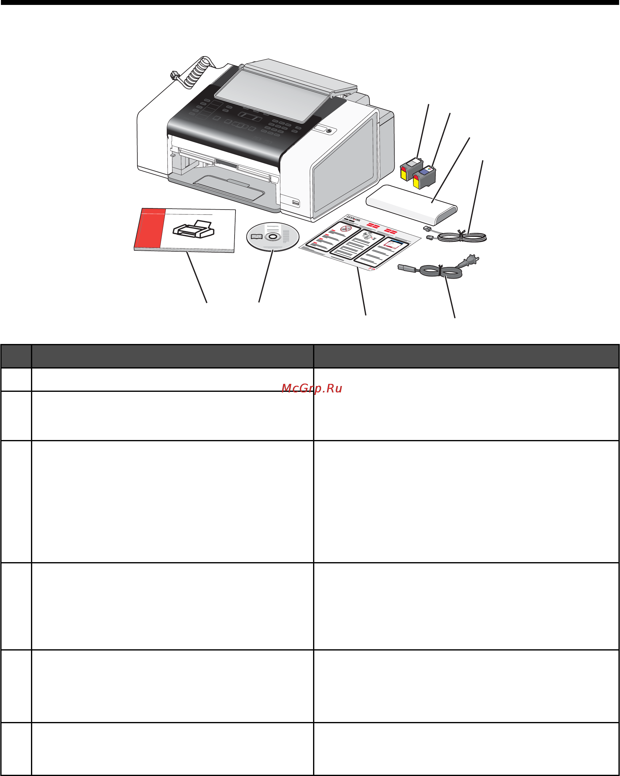 Lexmark X5070 [13/184] Установка принтера