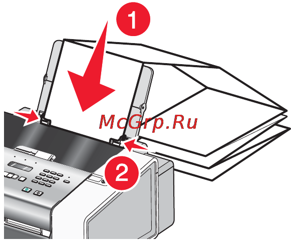 Lexmark X5070 [41/184] Загрузка бумаги формата определяемого пользователем