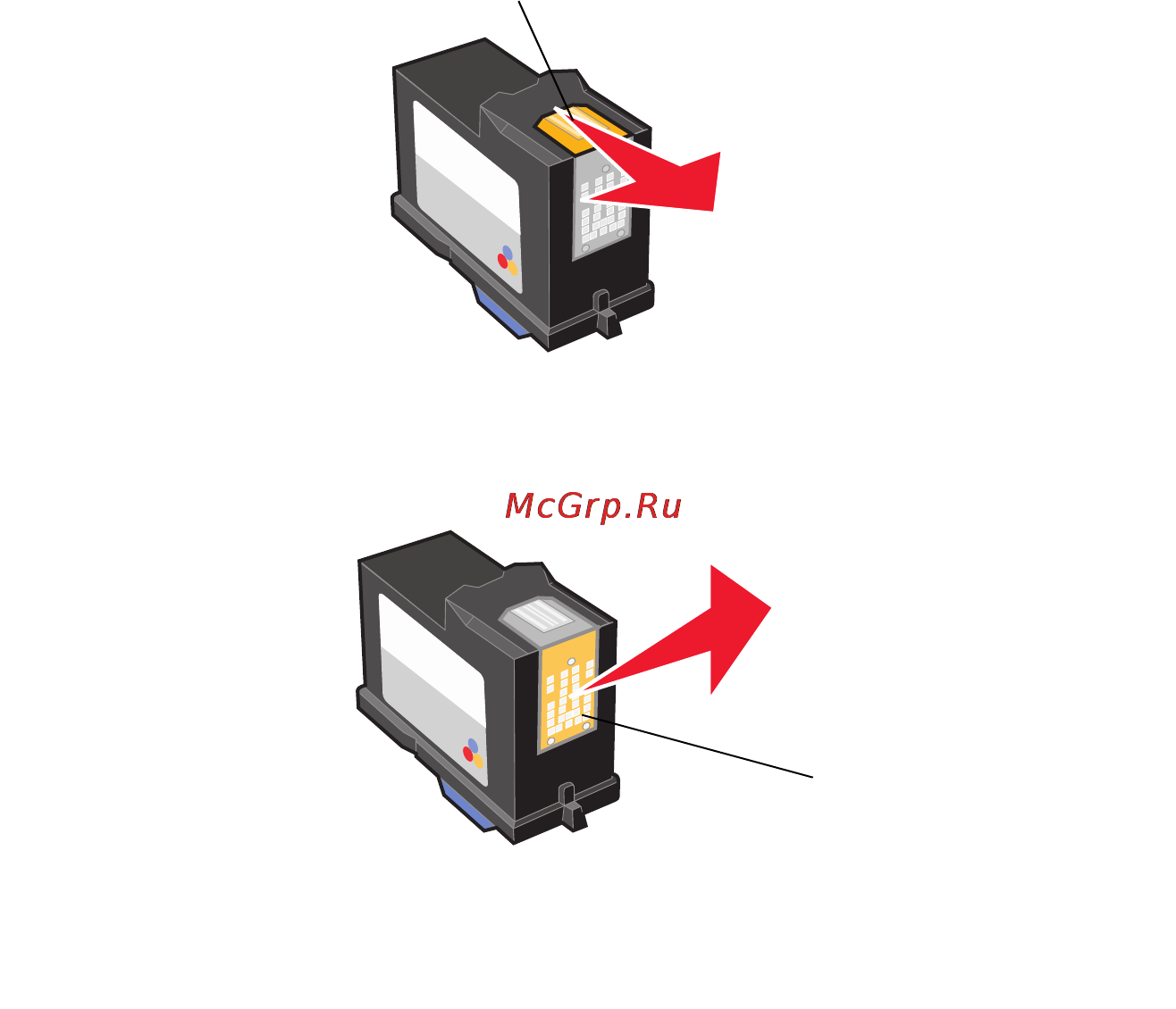 Lexmark X5150 [49/76] Протирка сопел и контактов картриджей