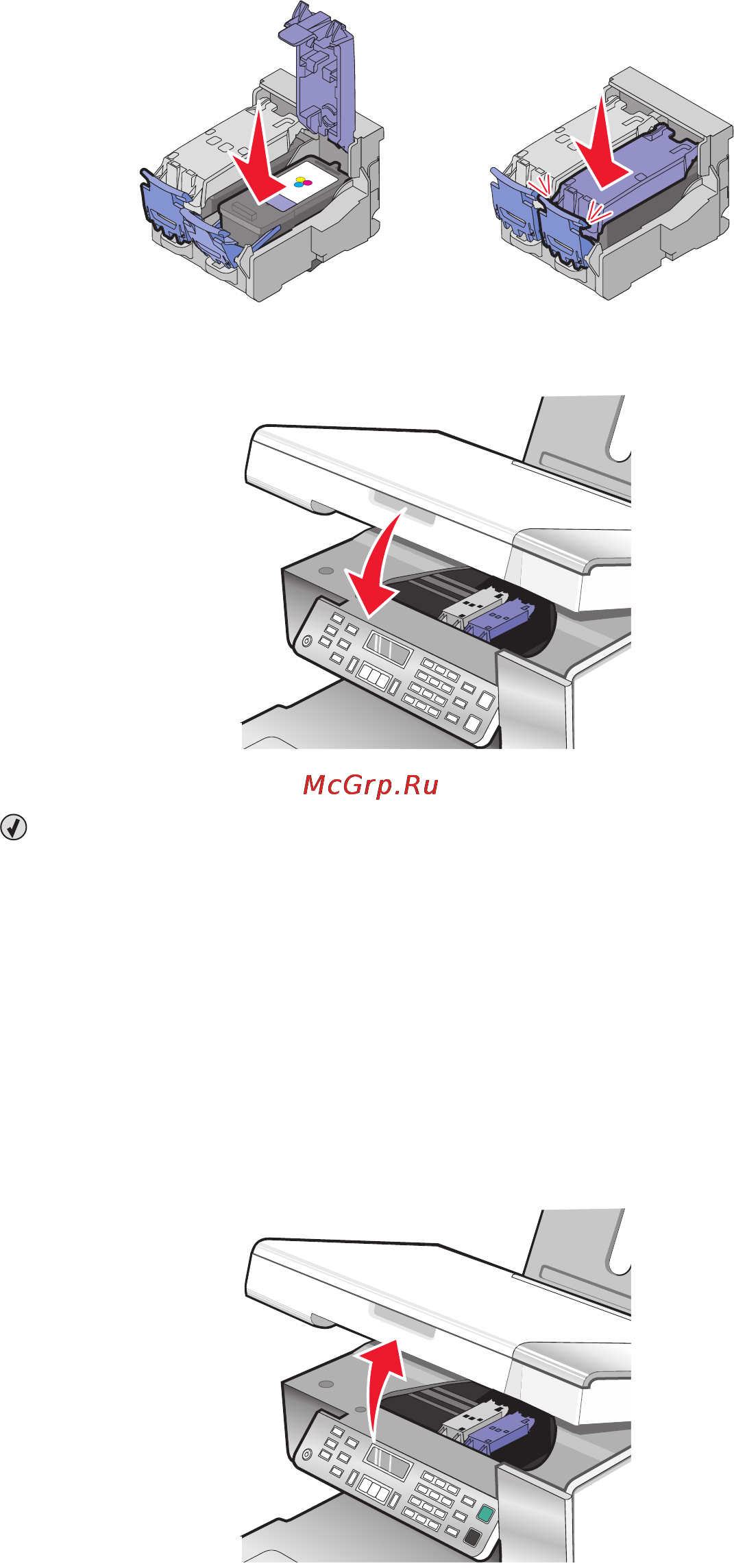 Lexmark X5340 [125/211] Извлечение использованного картриджа