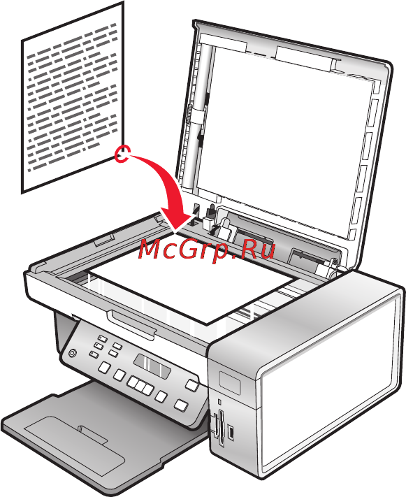 Lexmark X5435 [102/218] Сканирование документа с помощью компьютера